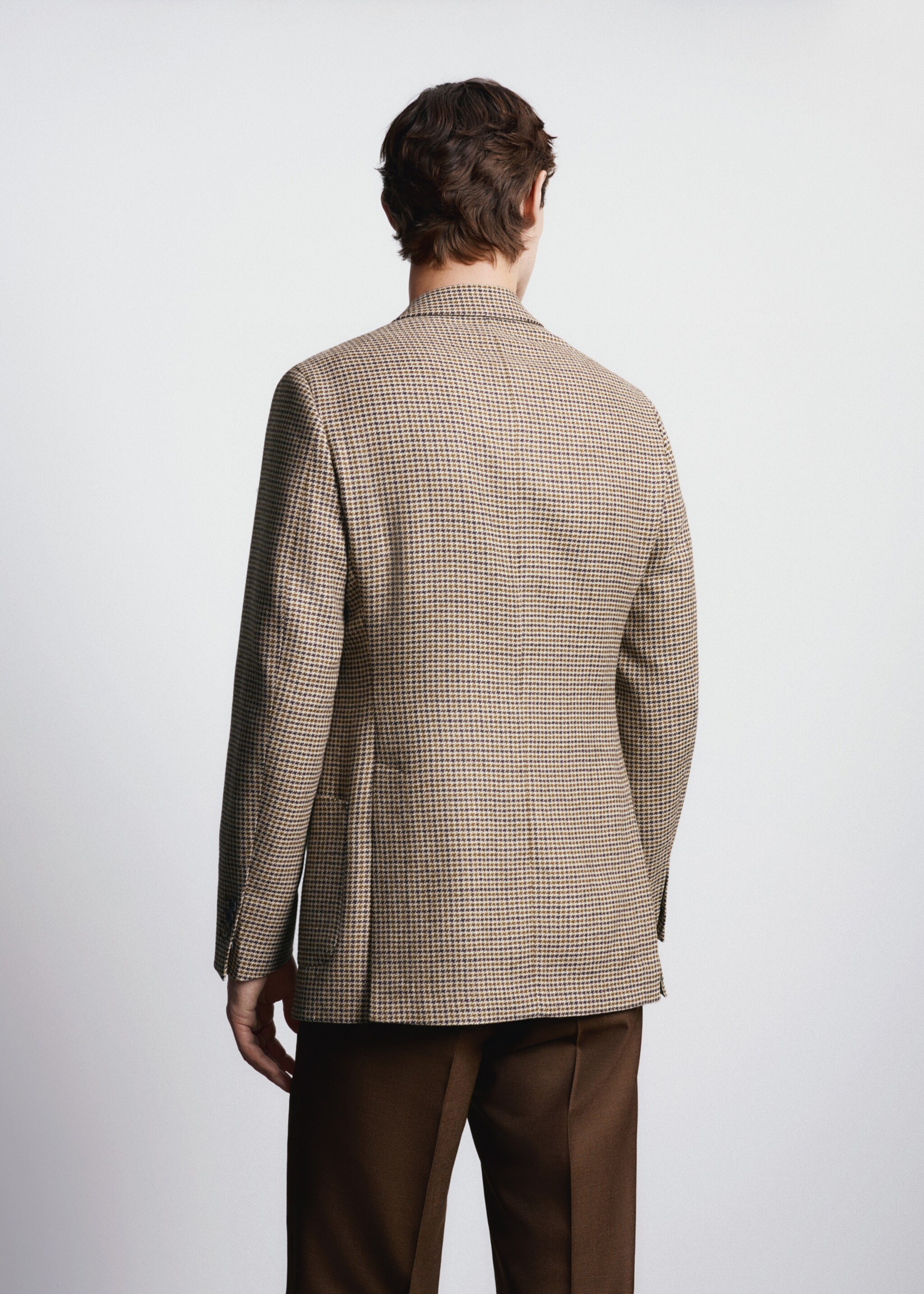 Balli il Lanificio® slim fit wool blend blazer - Reverse of the article, Brown. Ref: 27035150-00.