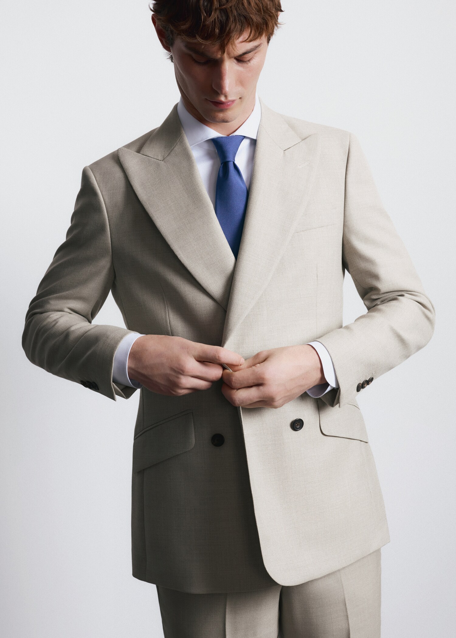 Double-breasted blazer 100% wool Vitale Barberis Canonico® - Details of the article 6