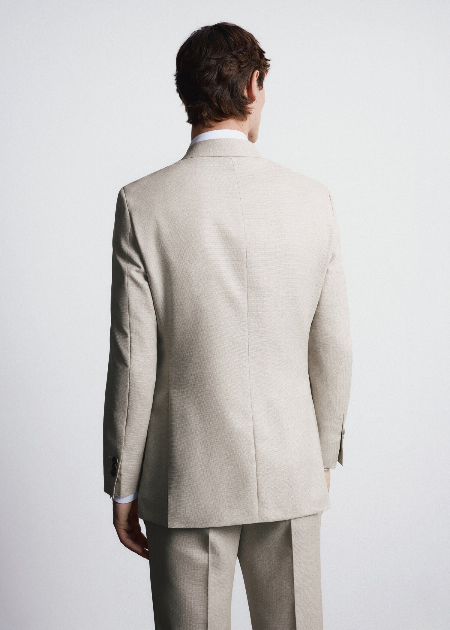 Double-breasted blazer 100% wool Vitale Barberis Canonico® - Reverse of the article