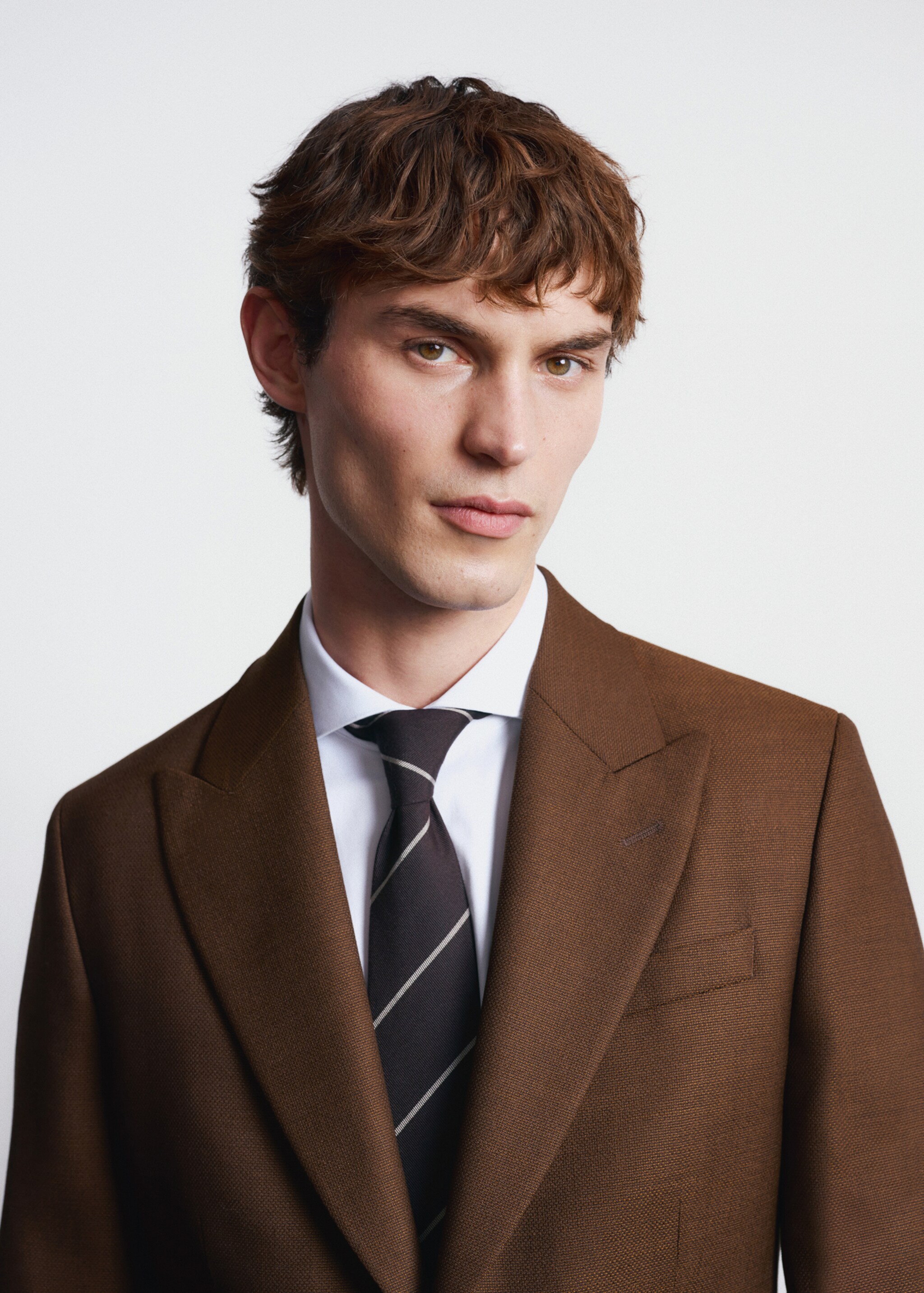 100% wool blazer Vitale Barberis Canonico® - Details of the article 1, Ochre. Ref: 27035152-00.