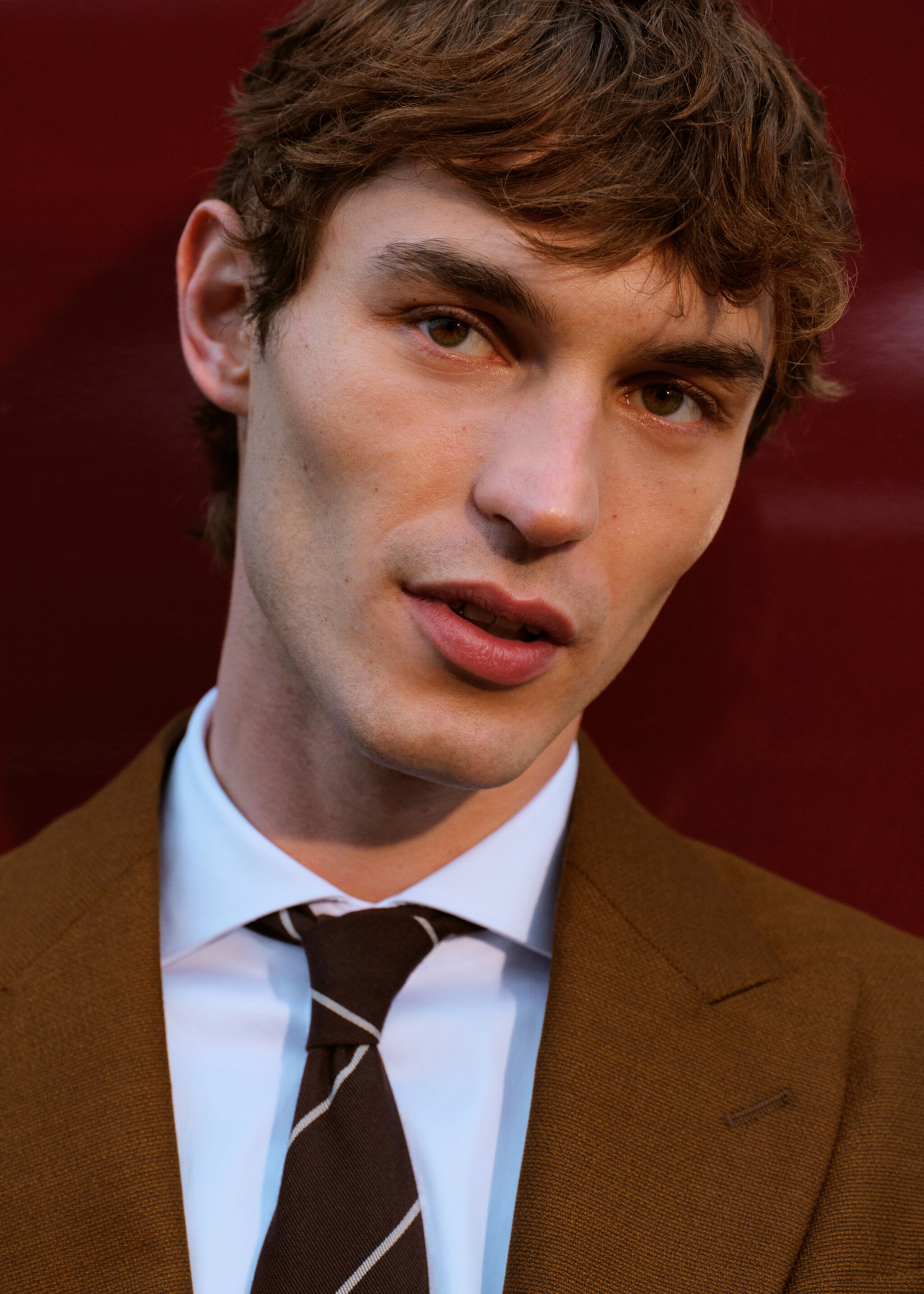 100% wool blazer Vitale Barberis Canonico® - Details of the article 5, Ochre. Ref: 27035152-00.