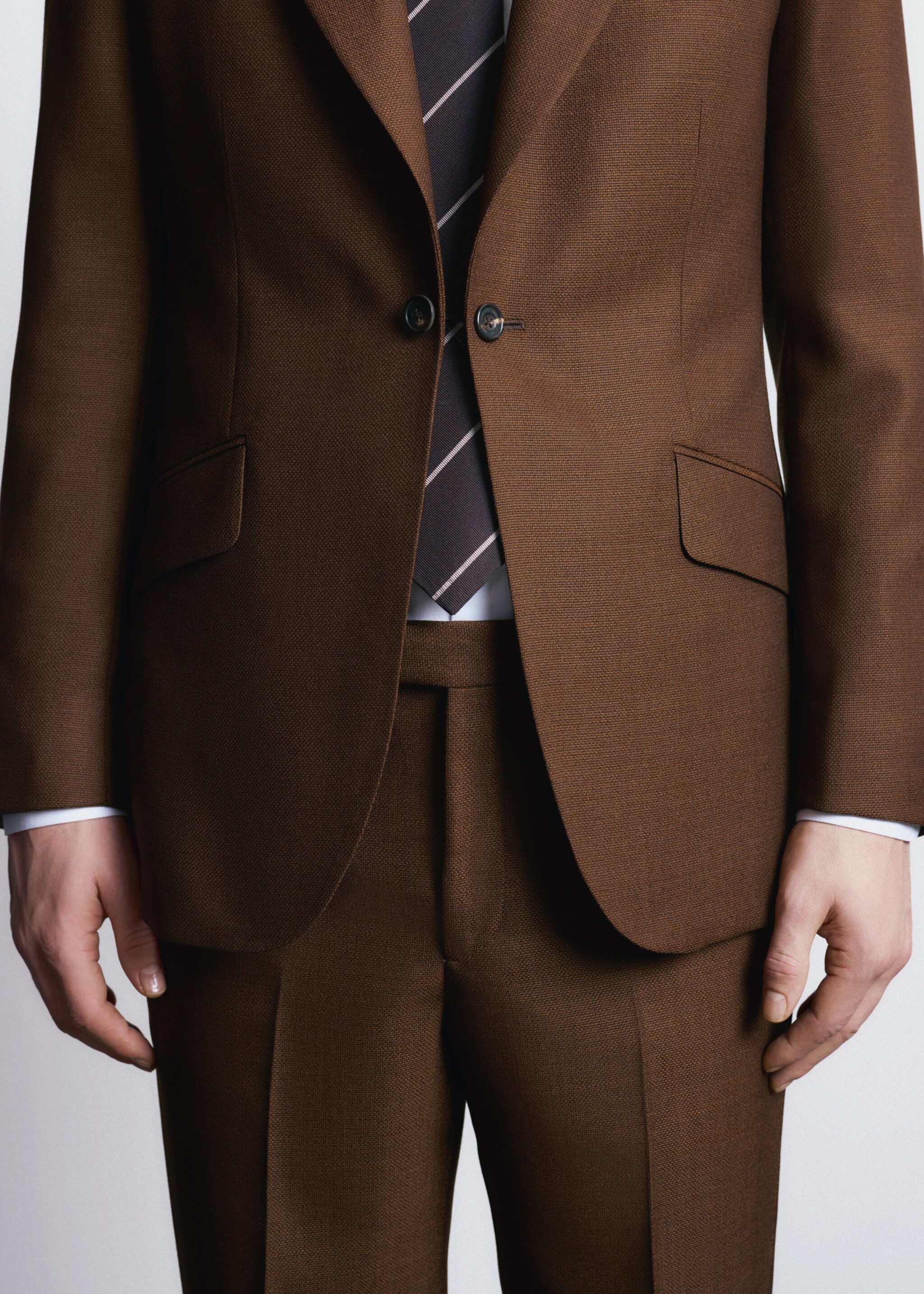 100% wool blazer Vitale Barberis Canonico® - Details of the article 6, Ochre. Ref: 27035152-00.