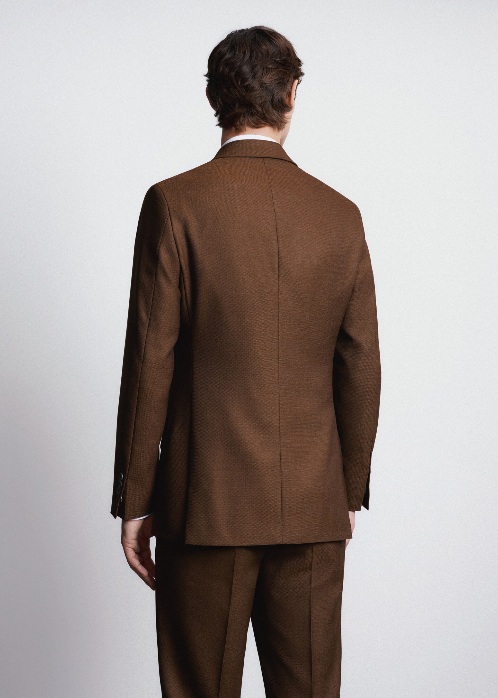 100% wool blazer Vitale Barberis Canonico® - Reverse of the article, Ochre. Ref: 27035152-00.