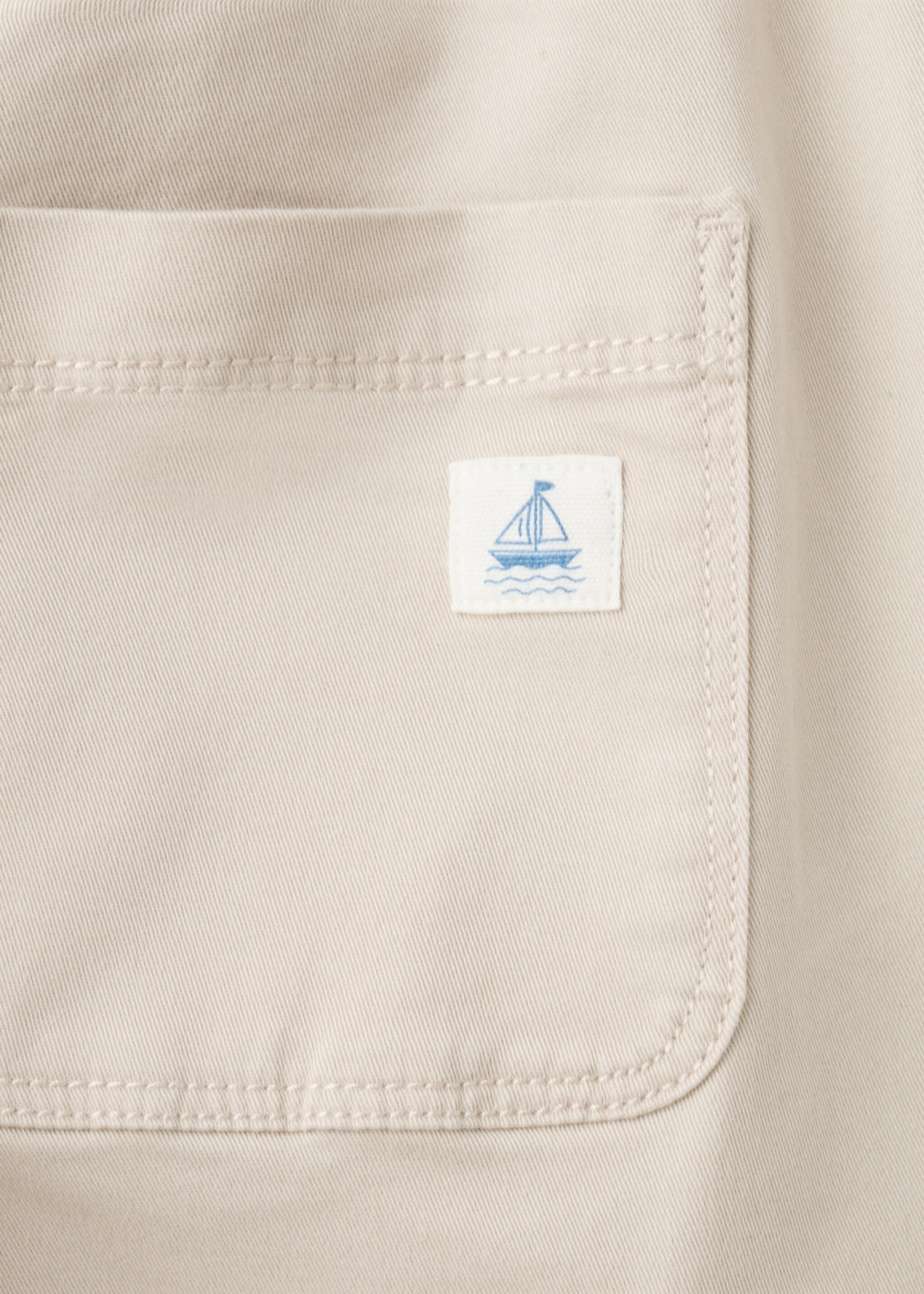 Cotton cargo trousers - Details of the article 0, Ice Grey. Ref: 27035155-00.