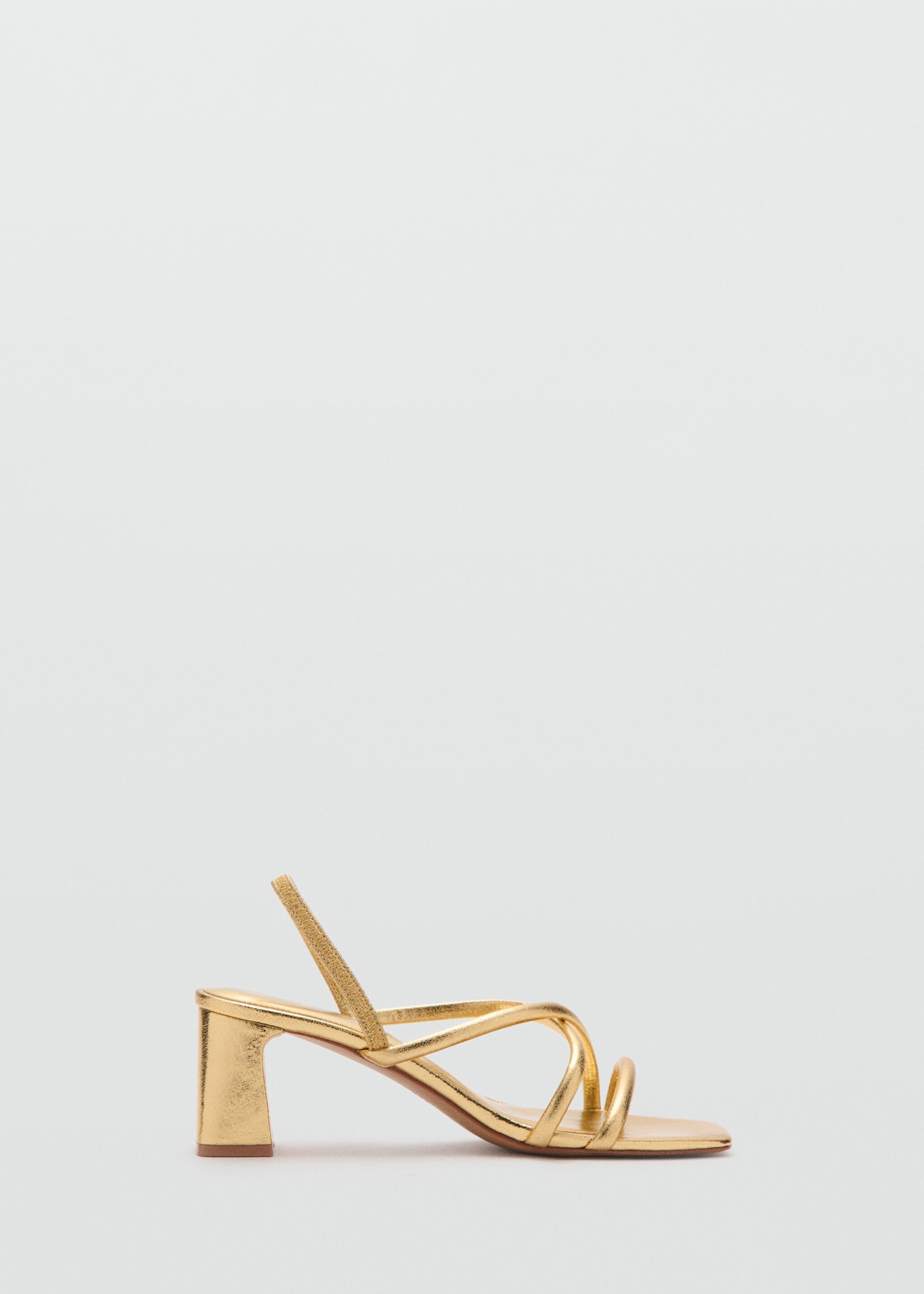 Metallic cross-strap sandal - Article without model, Gold. Ref: 27035156-00.