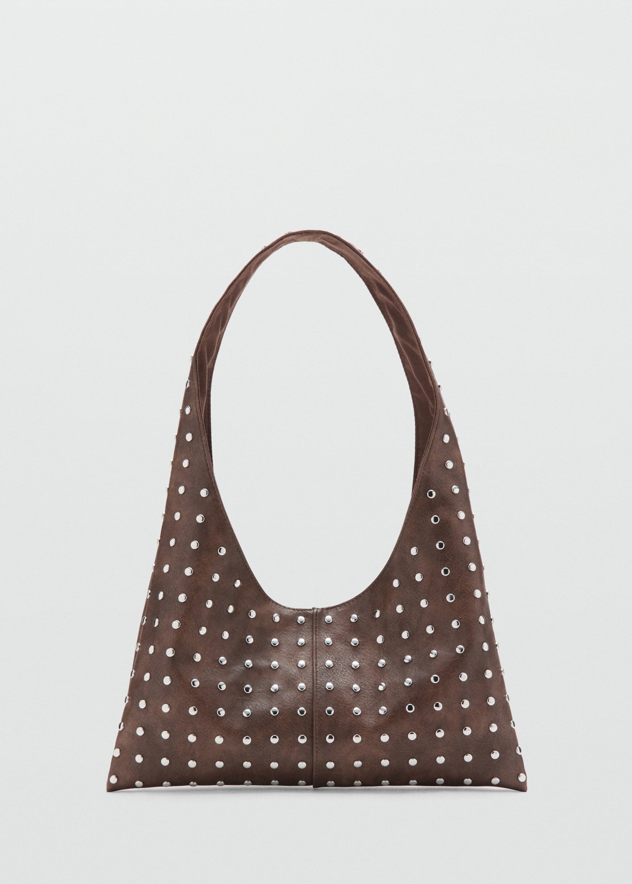 Studded shoulder bag - Article without model, Chocolate. Ref: 27035158-00.