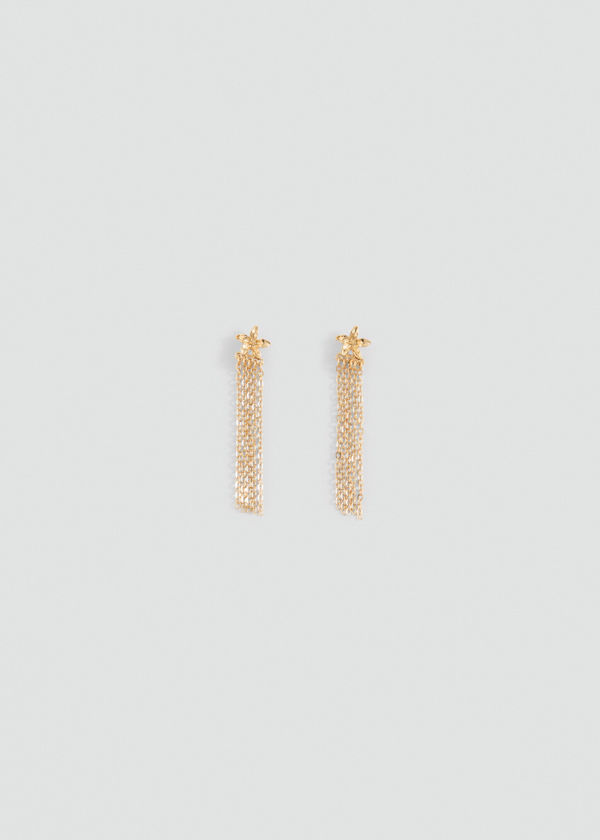 Flower design cascade earrings - Article without model, Gold. Ref: 27035164-00.