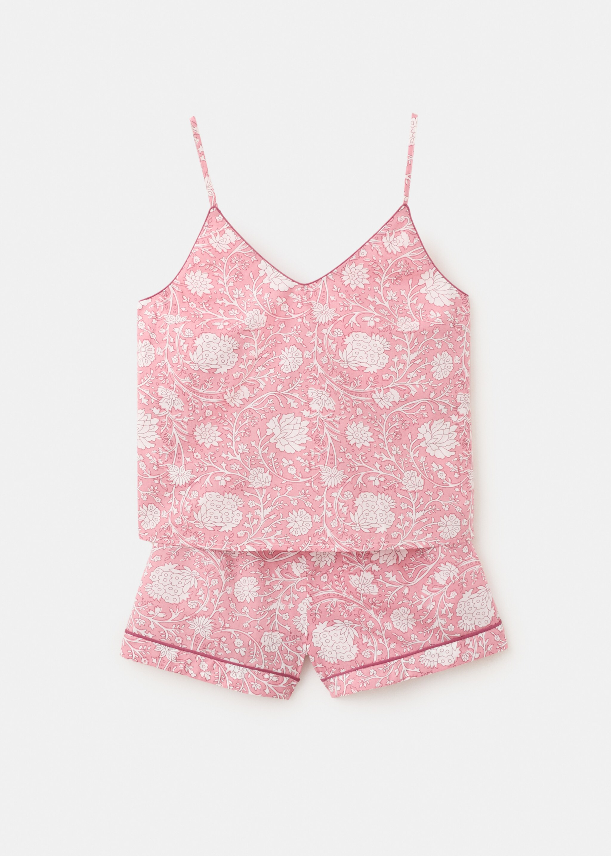 Pijama corto estampado floral - Artículo sin modelo, Rosa. Ref: 27035811-00.