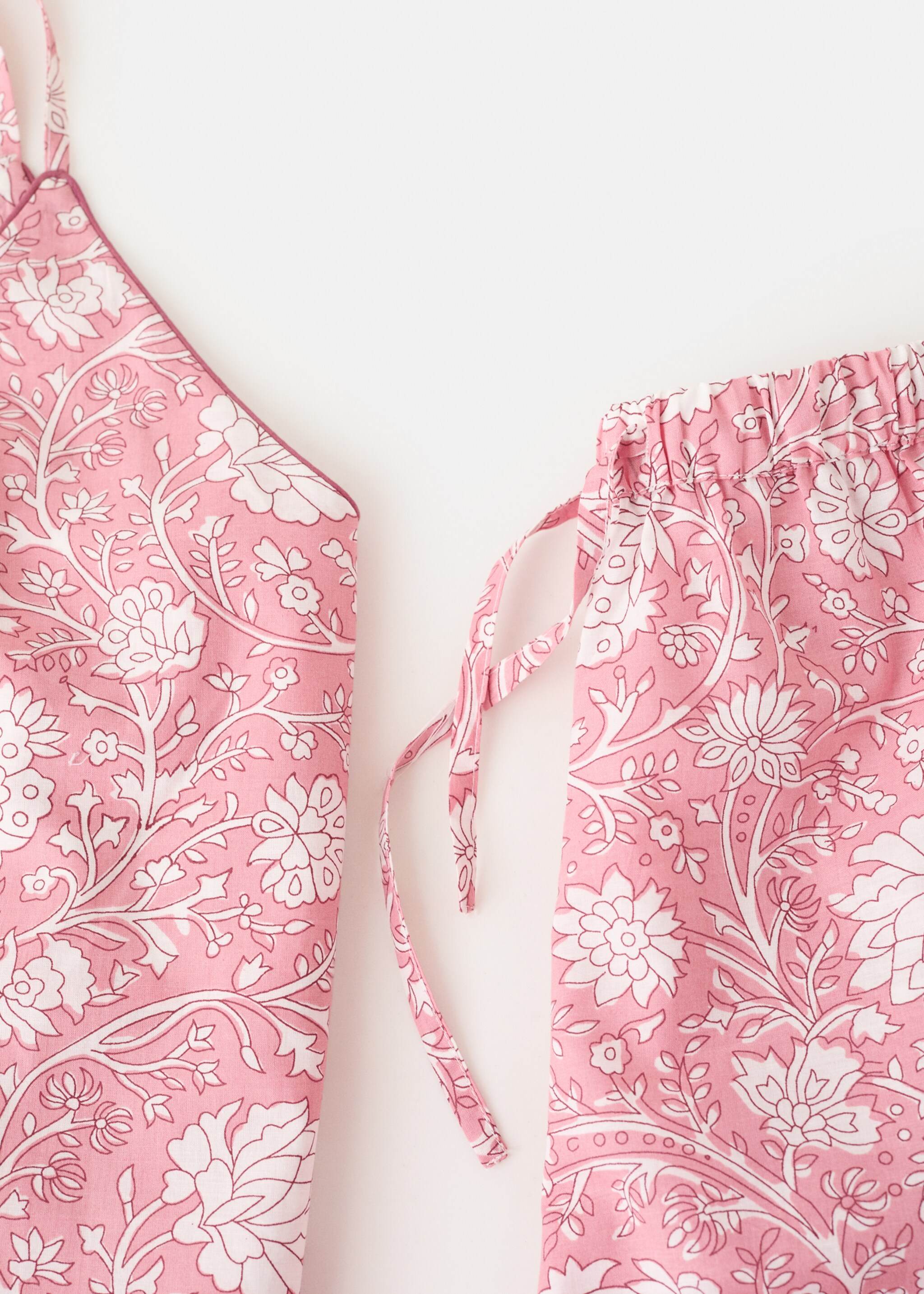 Pijama corto estampado floral - Detalle del artículo 8, Rosa. Ref: 27035811-00.