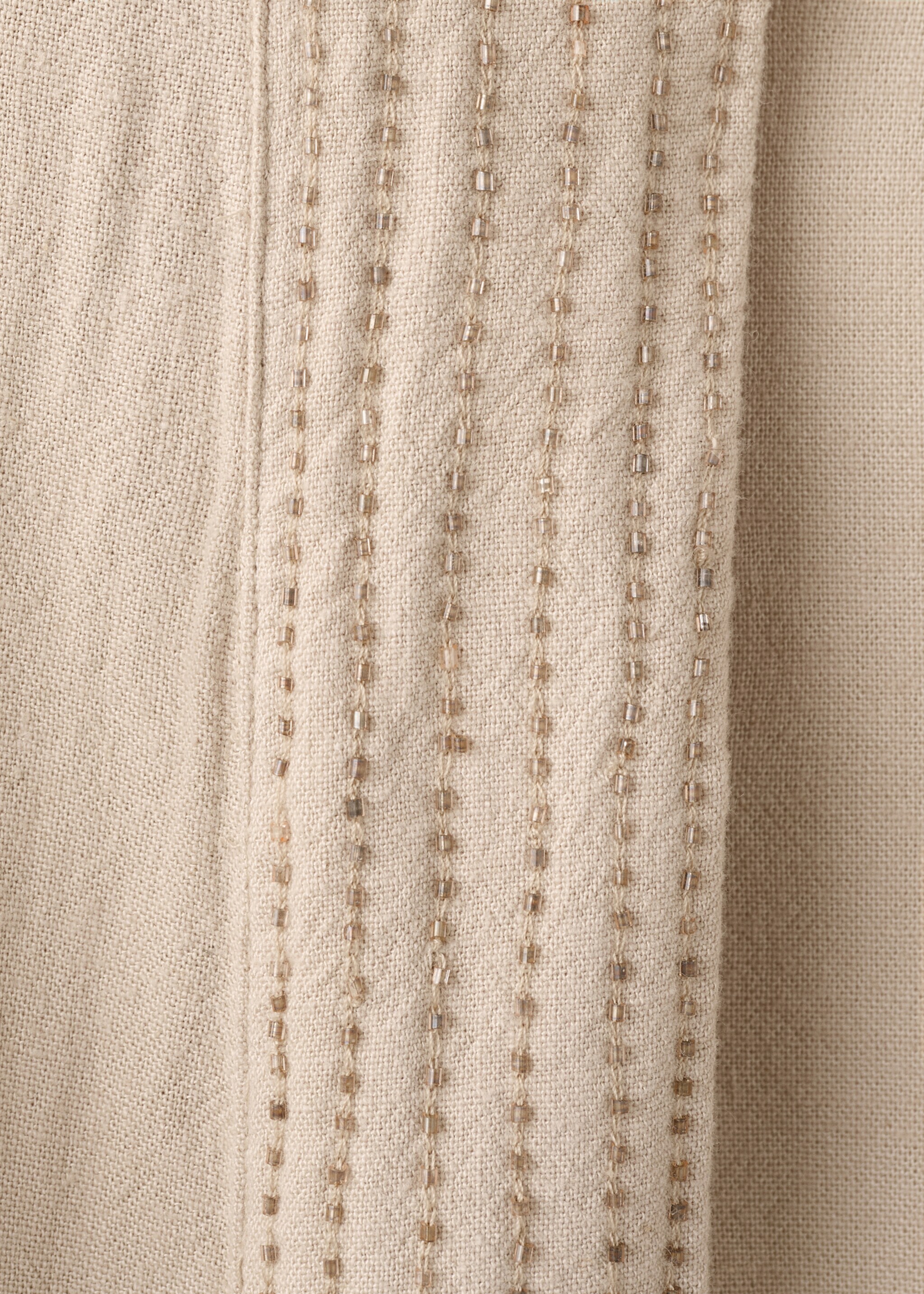 Open jacket with stitched details - Details of the article 8, Sand. Ref: 27035812-00.