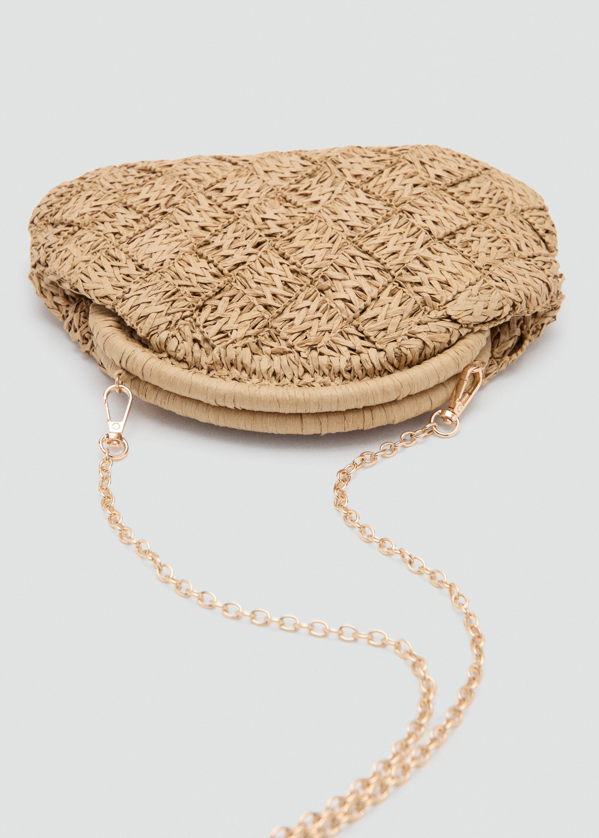 Natural fiber clutch bag - Details of the article 3, Beige. Ref: 27035816-00.