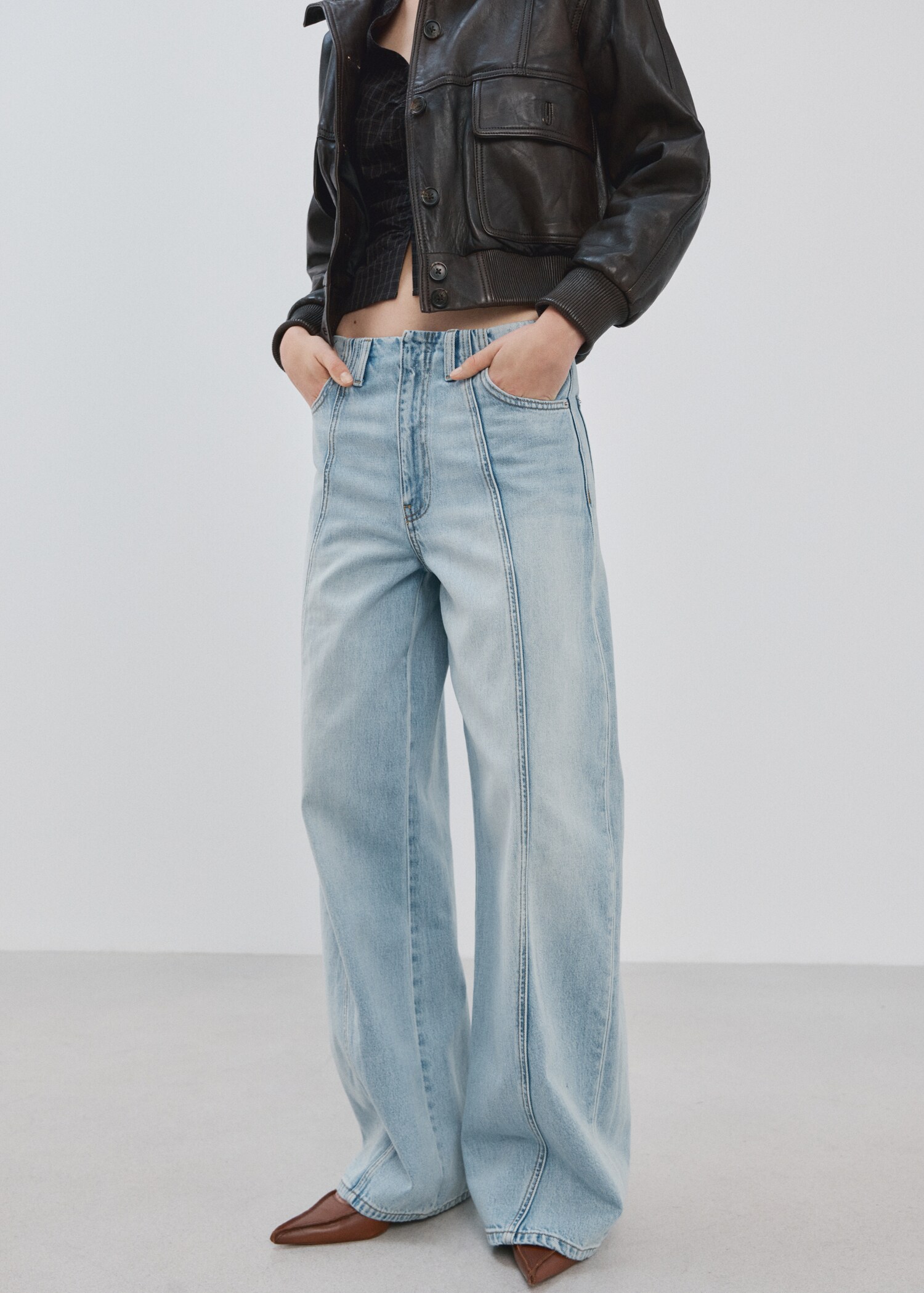 Balloon seam jeans - Medium plane