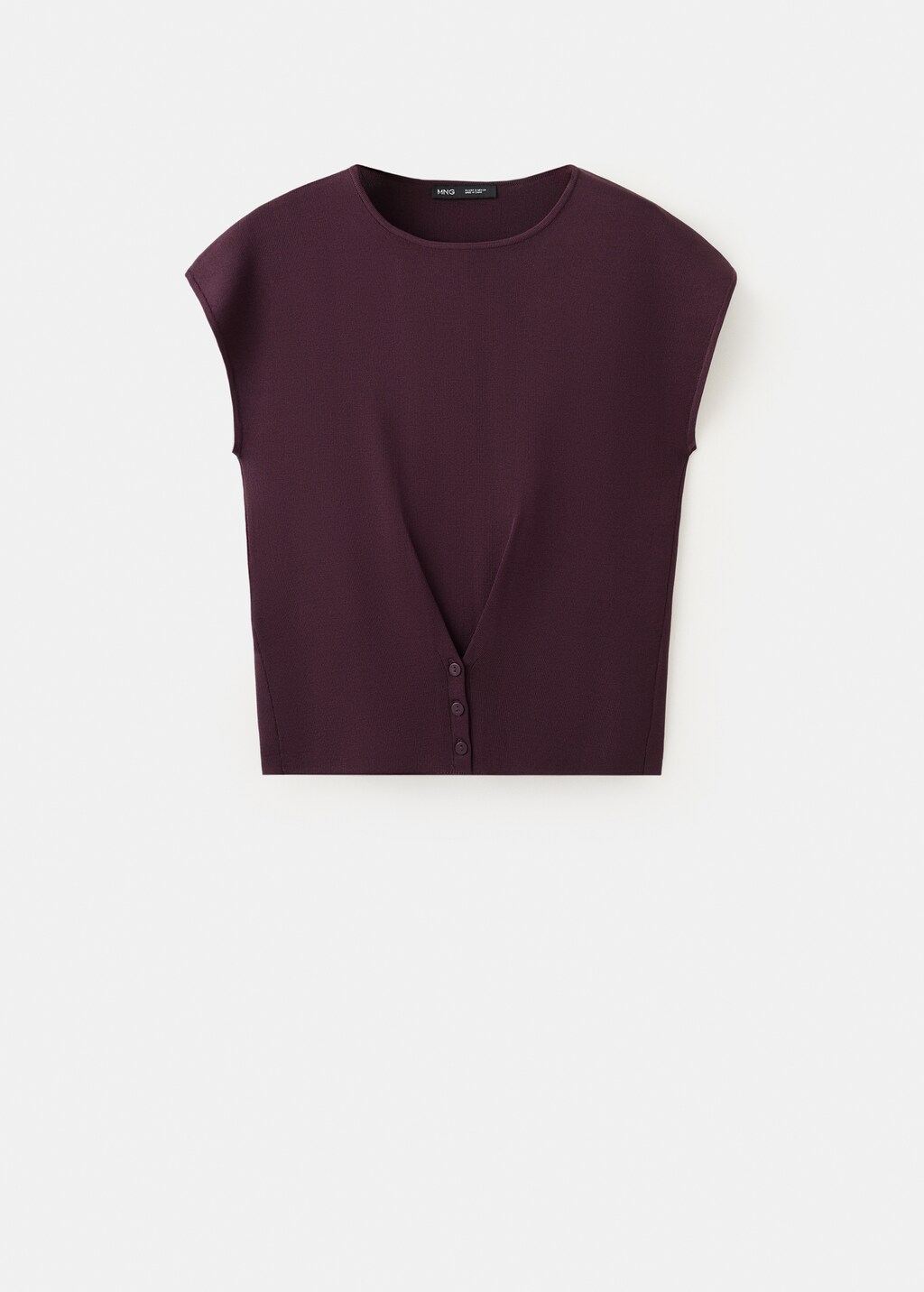 Buttoned knit top - image 2