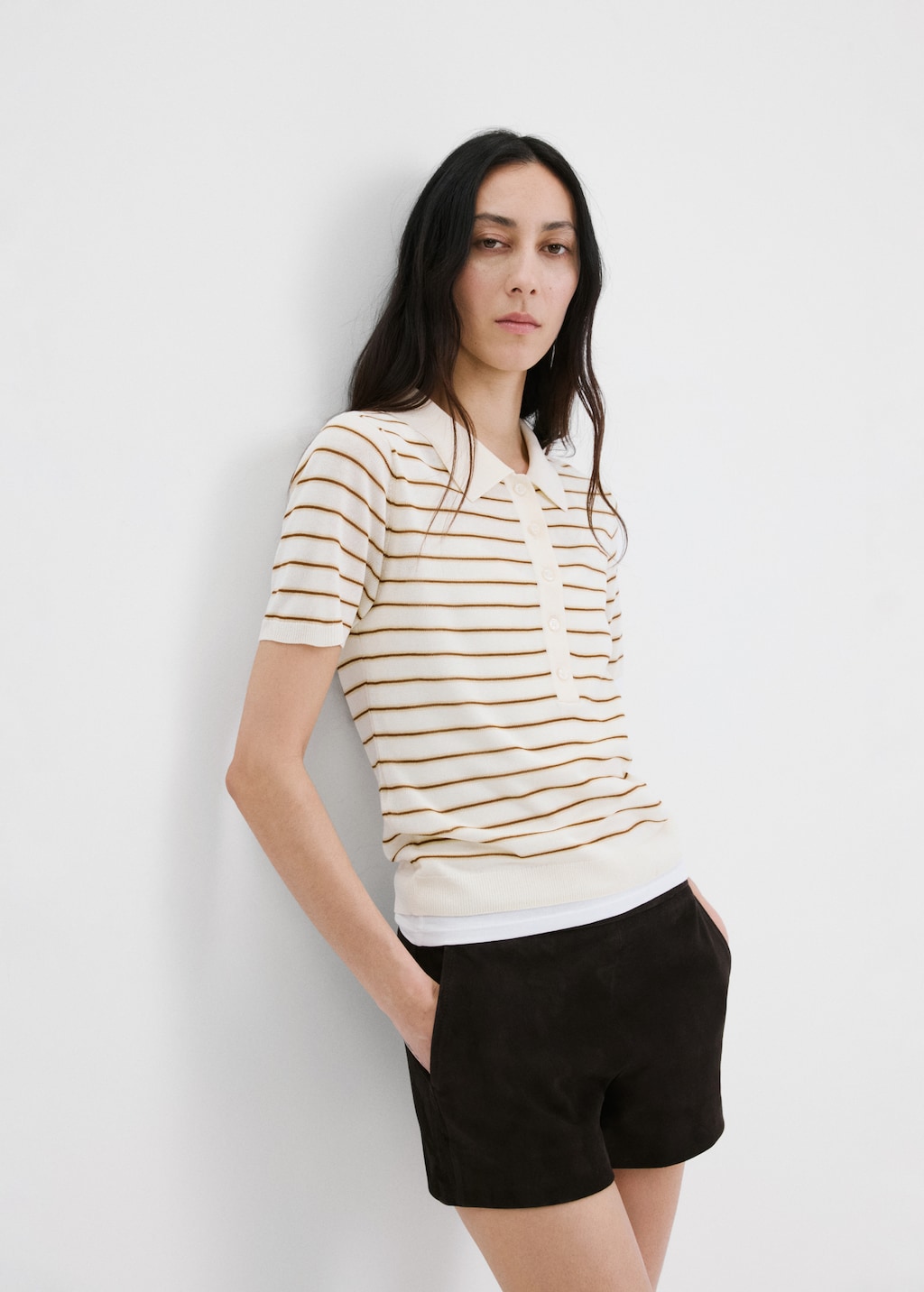 Knitted polo-neck sweater - image 3