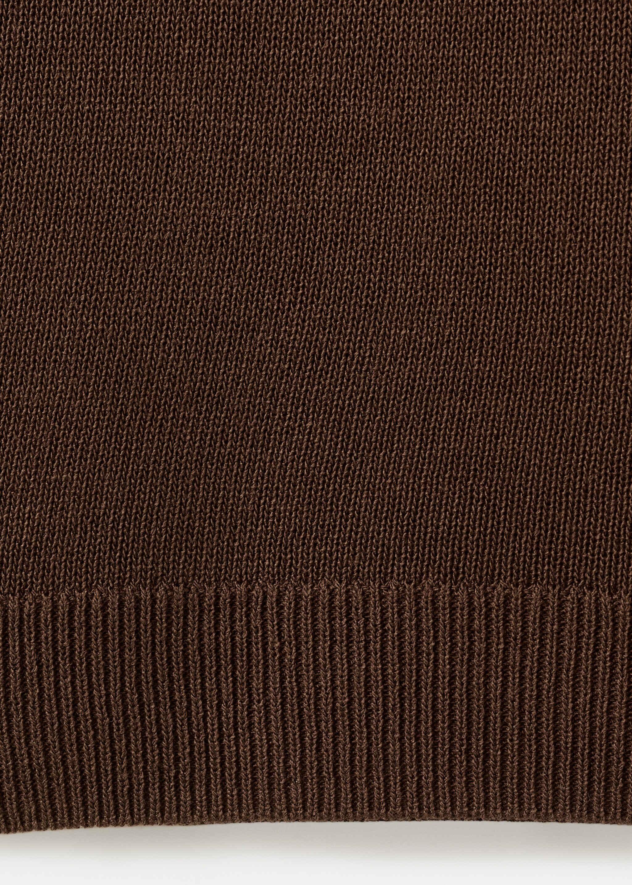 Вязаный джемпер с воротником поло - Деталь изделия 0, Шоколадный. Ref: 27035821-00.