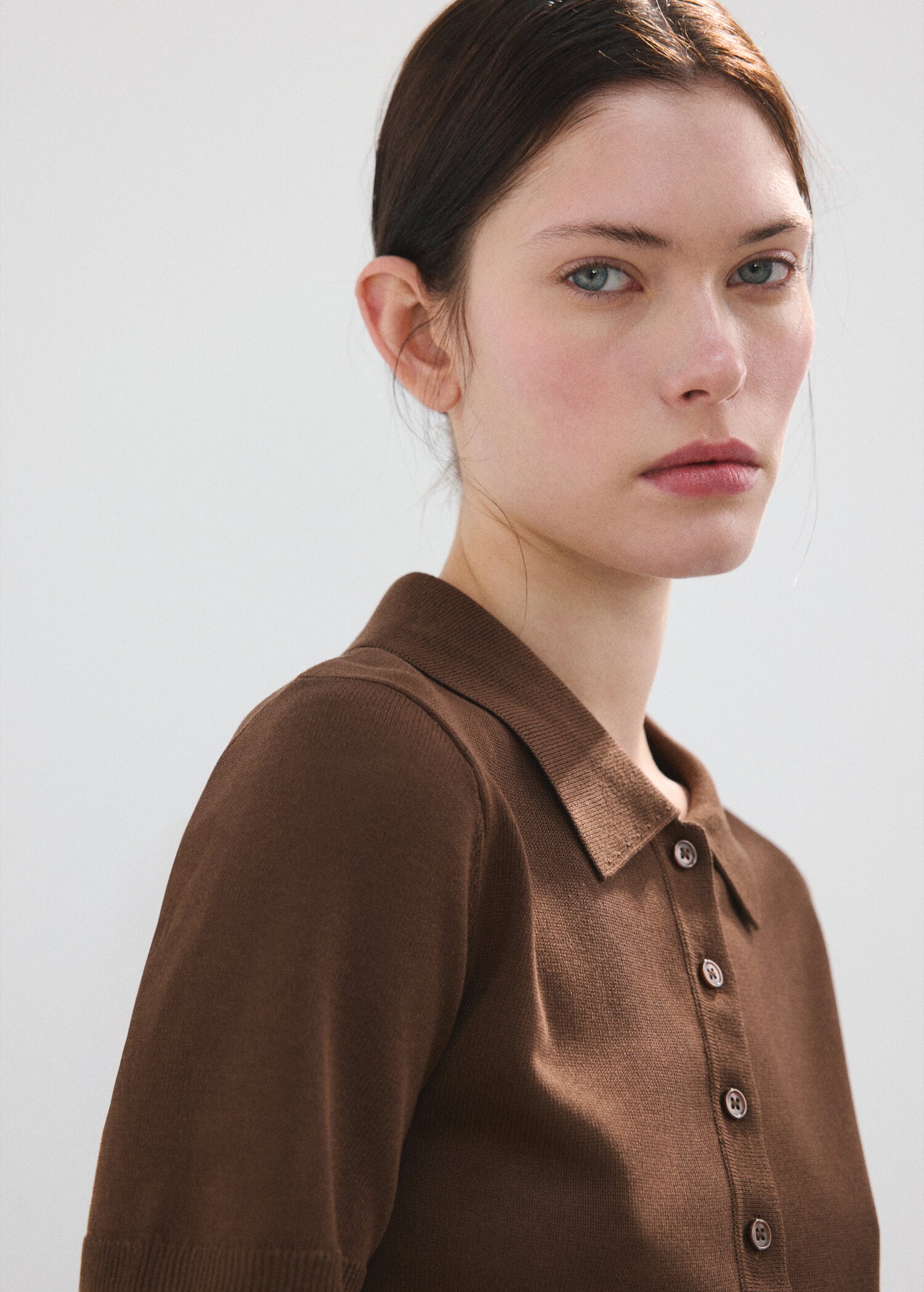 Knitted polo-neck sweater - Details of the article 1