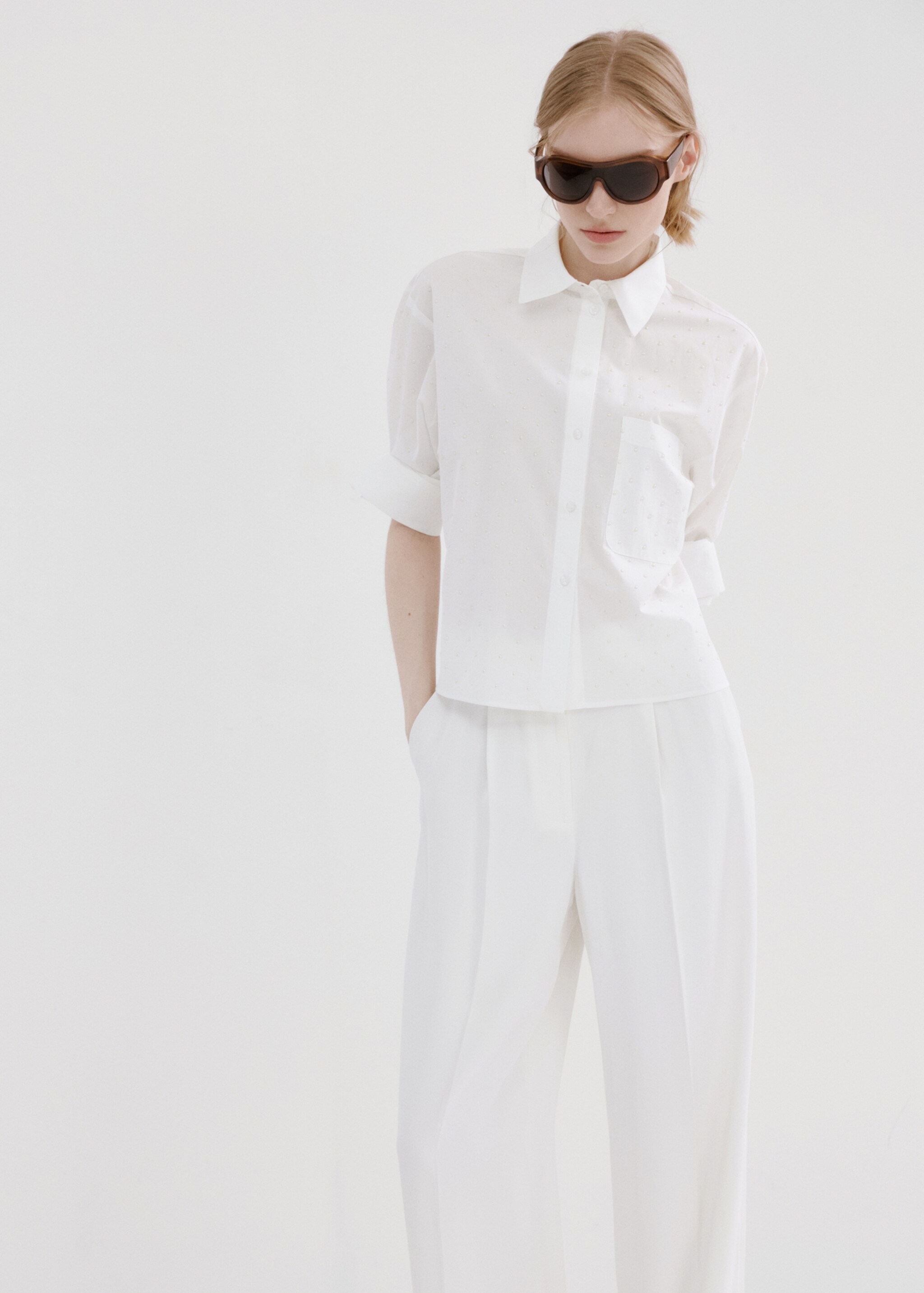 Pearl pocket shirt - Details of the article 2, Off White. Ref: 27035822-00.