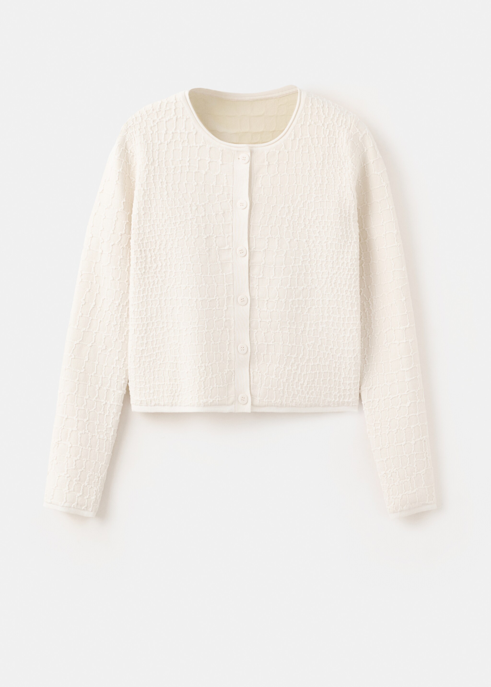 Coco knit cardigan - Article without model, Ecru. Ref: 27035823-00.