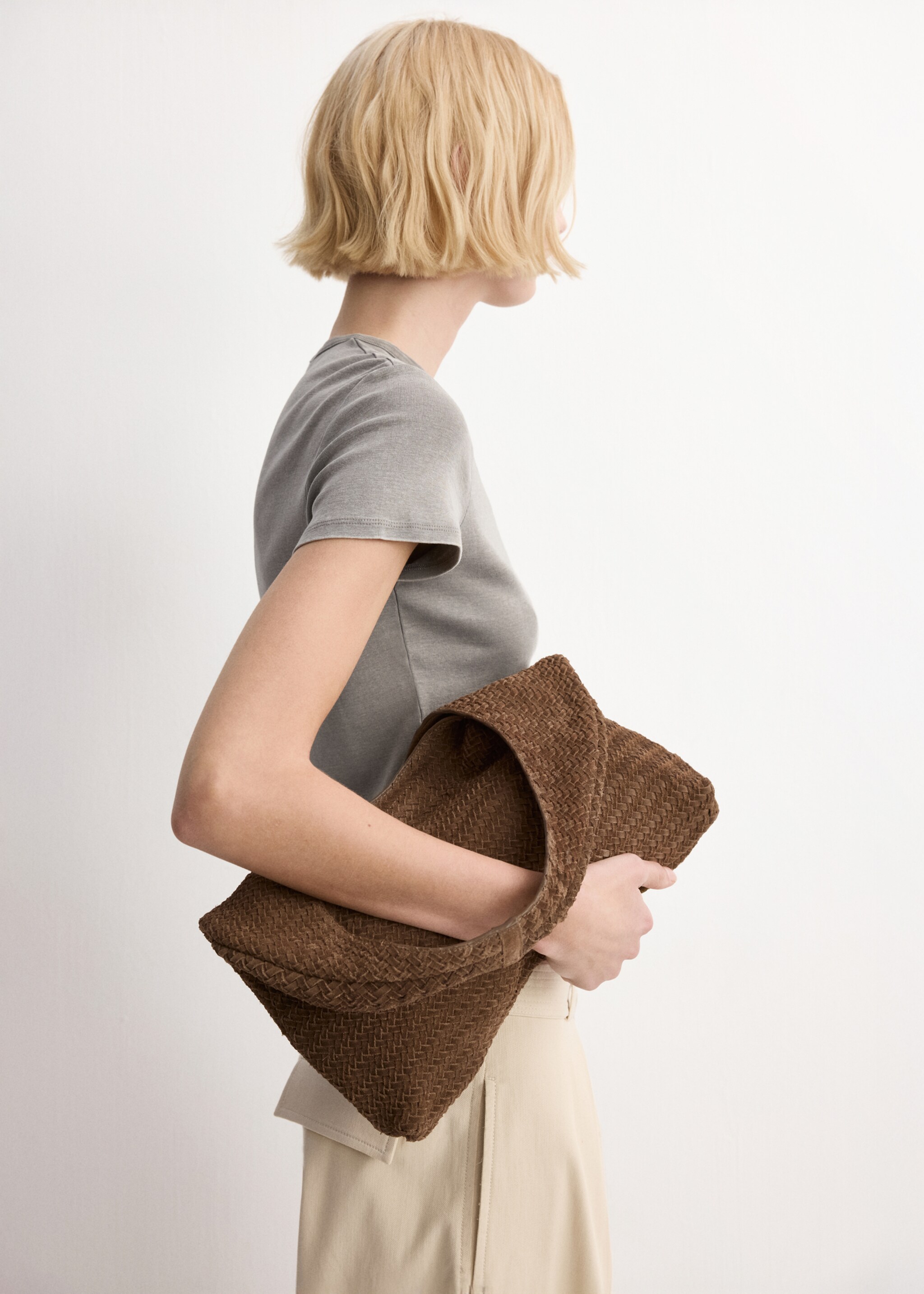 T-shirt coton coutures - Détail de l'article 6, Gris. Ref: 27035824-00.