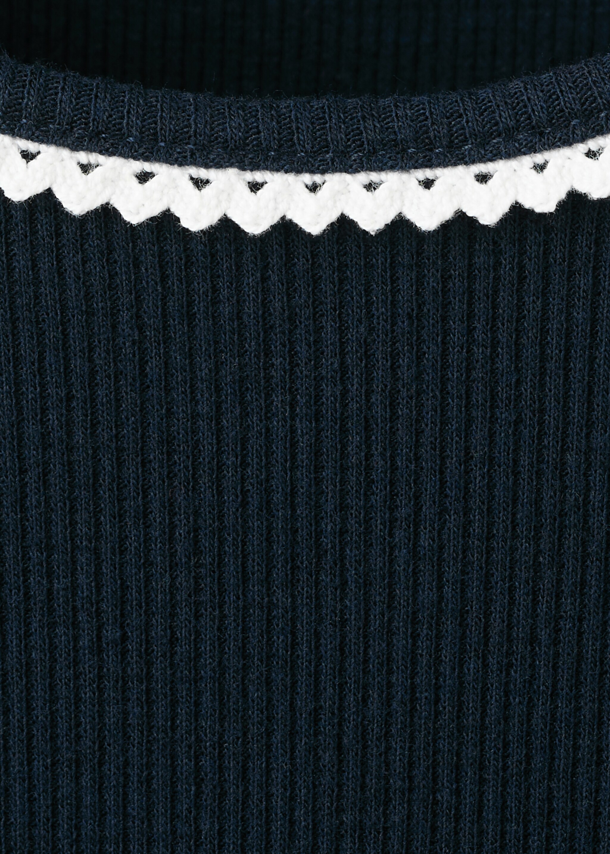 T-shirt liserés contrastants - Détail de l'article 0, Bleu marine. Ref: 27035826-00.