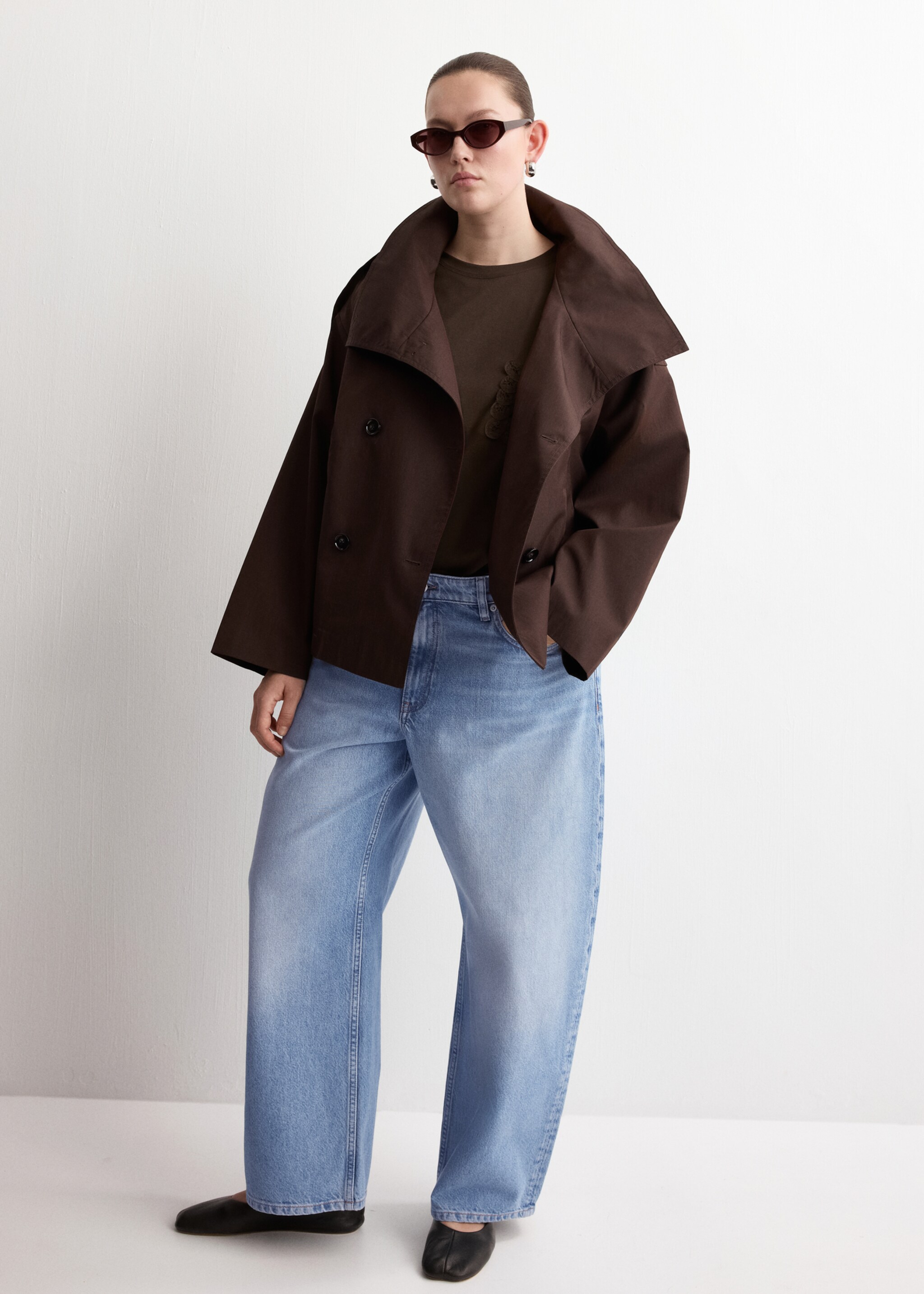 Camiseta algodón bordado - Detalle del artículo 3, Chocolate. Ref: 27035827-00.