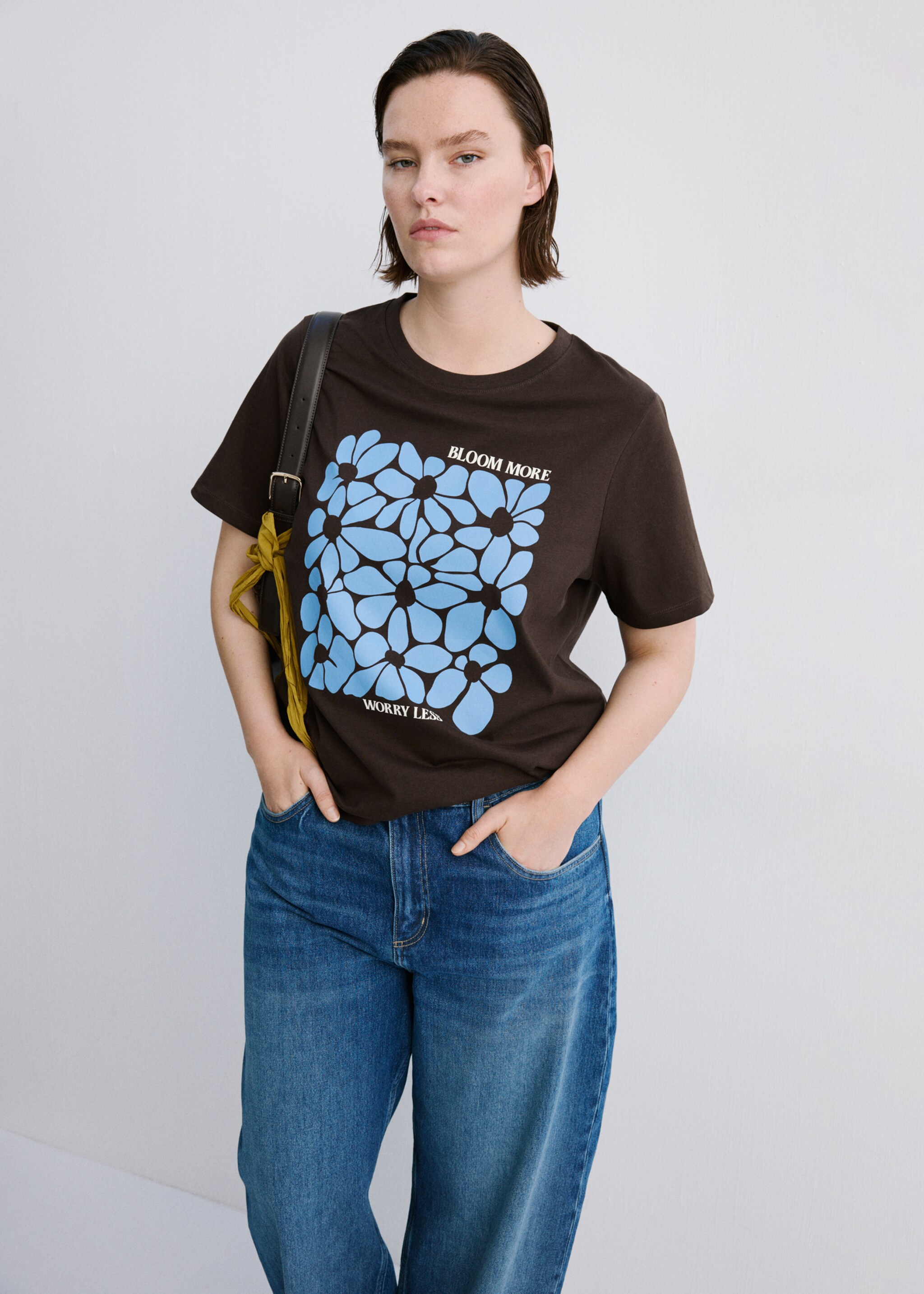 Camiseta algodón estampada - Detalle del artículo 5, Marrón. Ref: 27035828-00.