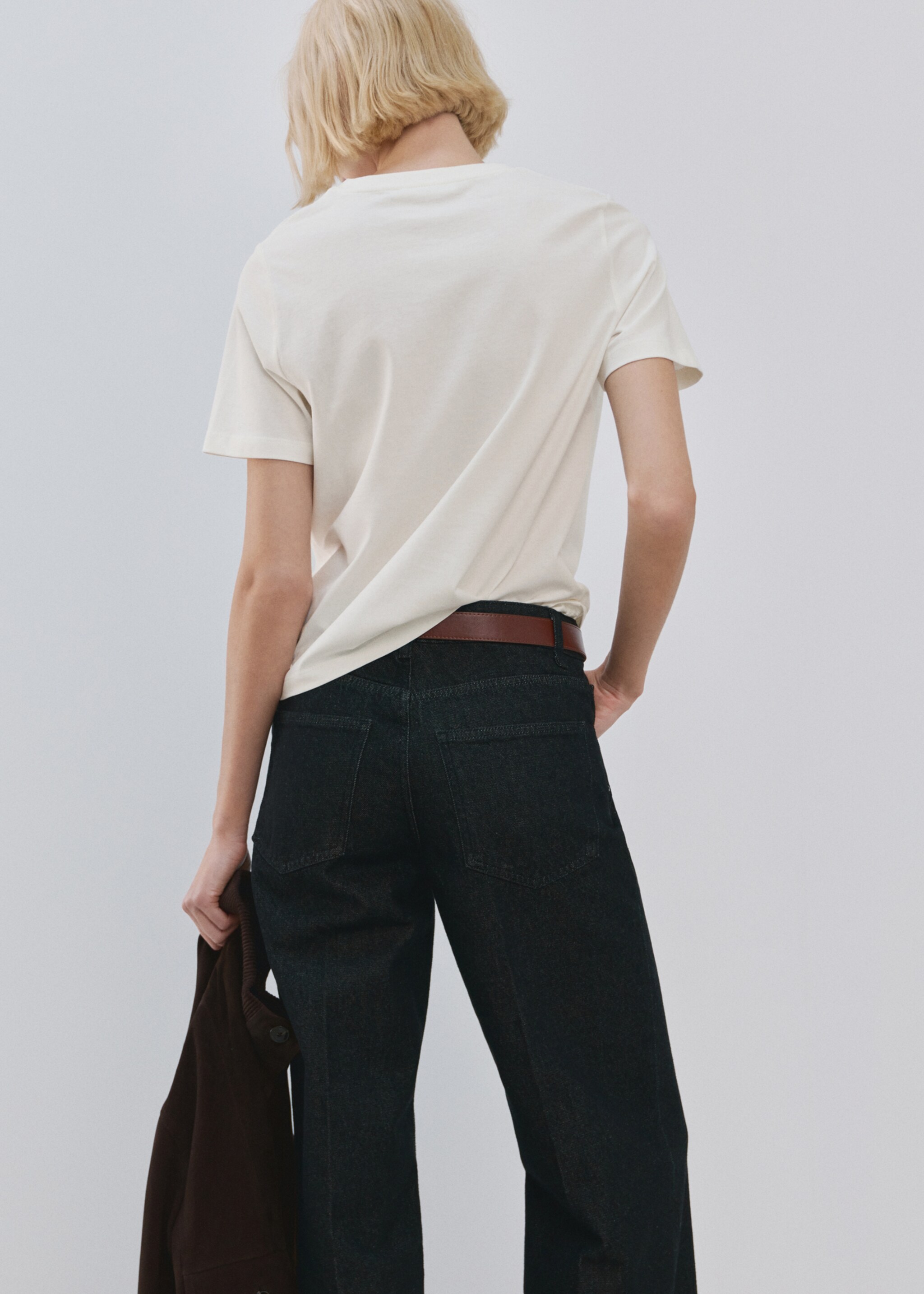 Printed cotton-blend t-shirt - Reverse of the article, Violet. Ref: 27035828-00.