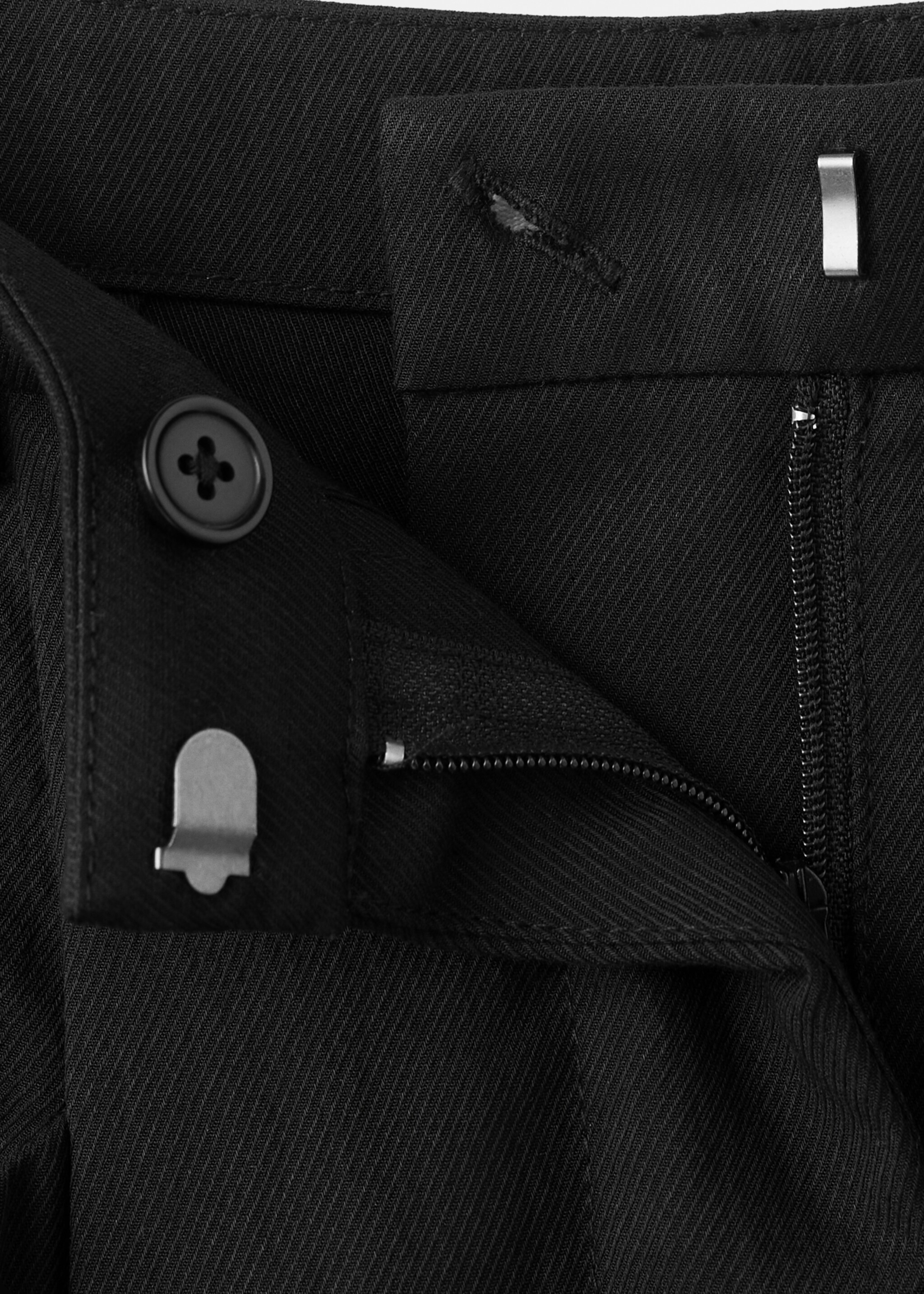 Pantalon droit Lyocell - Détail de l'article 8, Noir. Ref: 27035832-00.