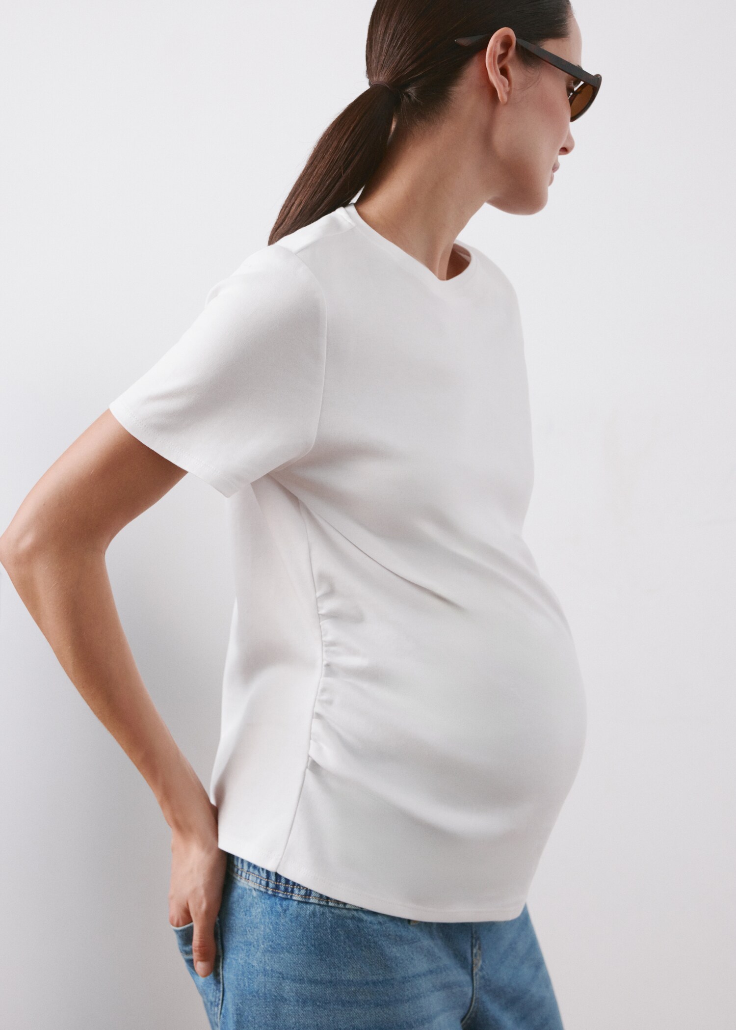 Camiseta algodón premamá - Plano medio