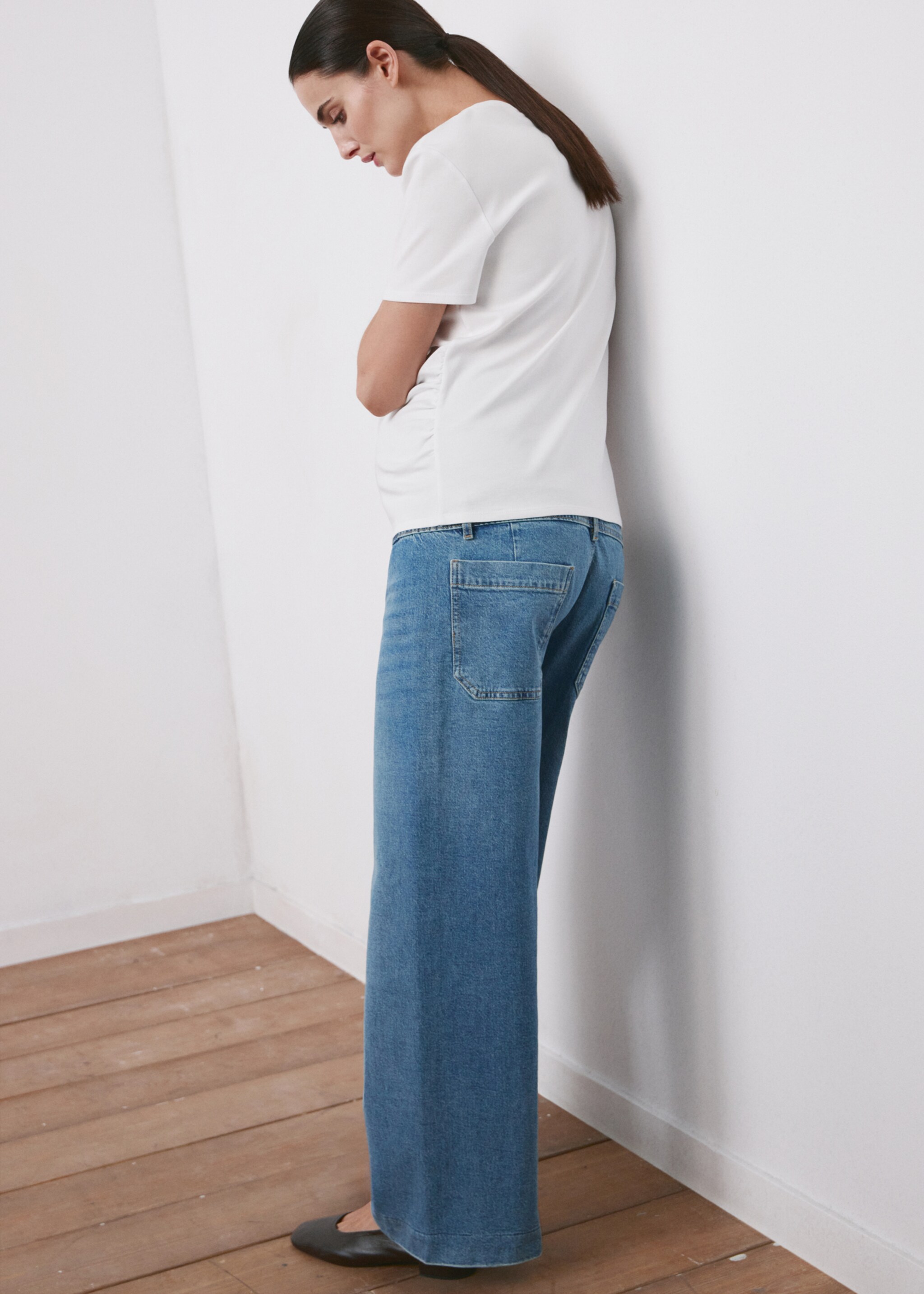 Camiseta algodón premamá - Reverso del artículo, Blanco. Ref: 27035834-00.