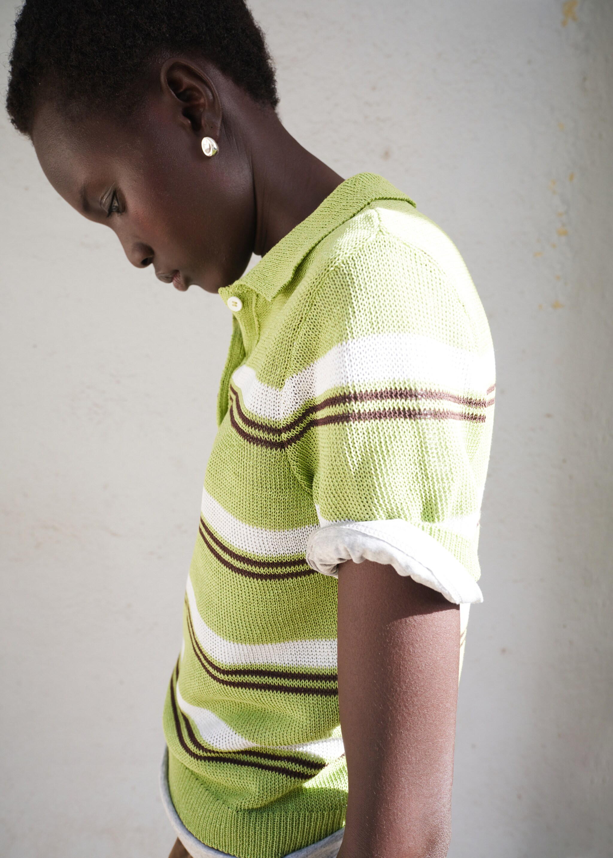 Pull en maille à col combiné - Détail de l'article 1, Vert. Ref: 27035839-00.