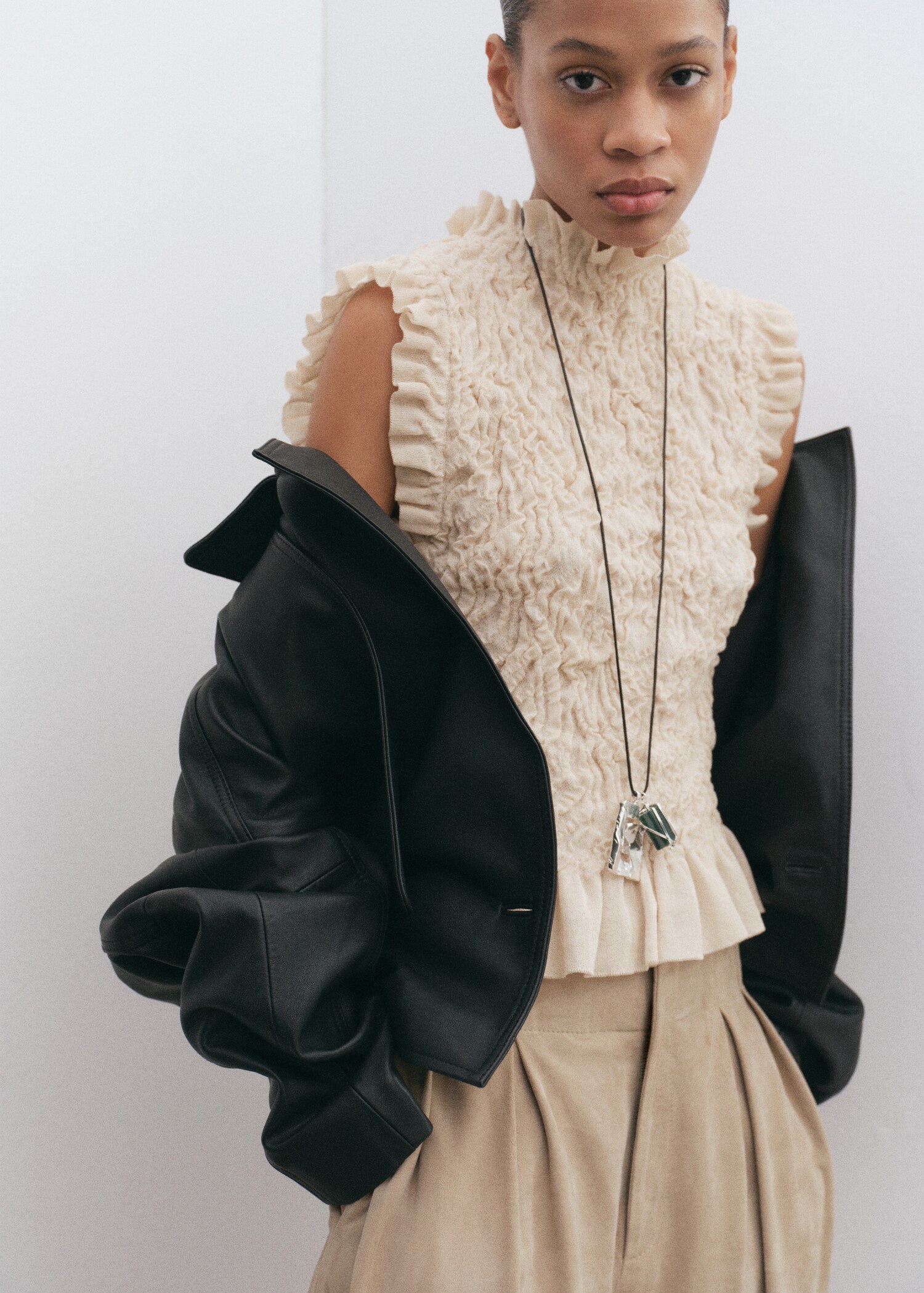 Textured knit top - Medium plane