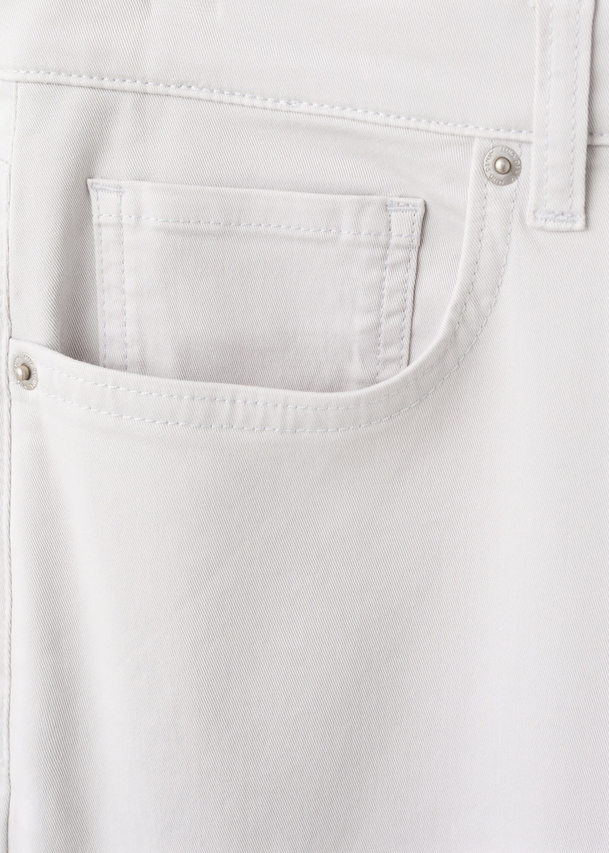 Regular-fit 100% cotton trousers - Details of the article 0, Ice Grey. Ref: 27035935-00.