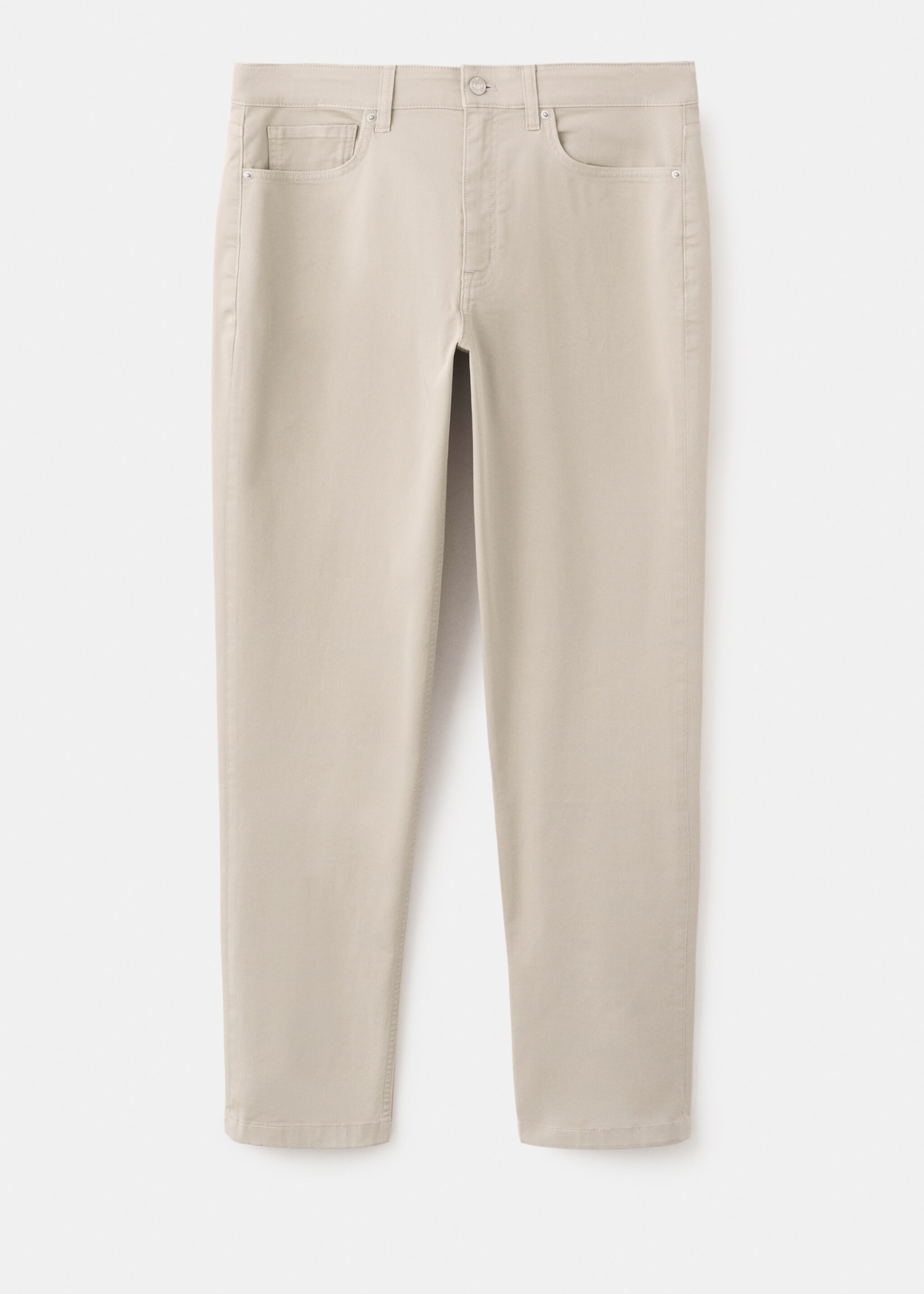 Regular-fit 100% cotton trousers - Article without model, Beige. Ref: 27035935-00.