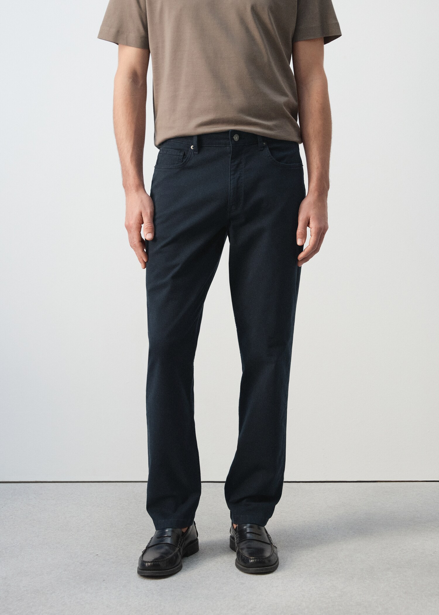 100% cotton regular fit jeans - Medium plane