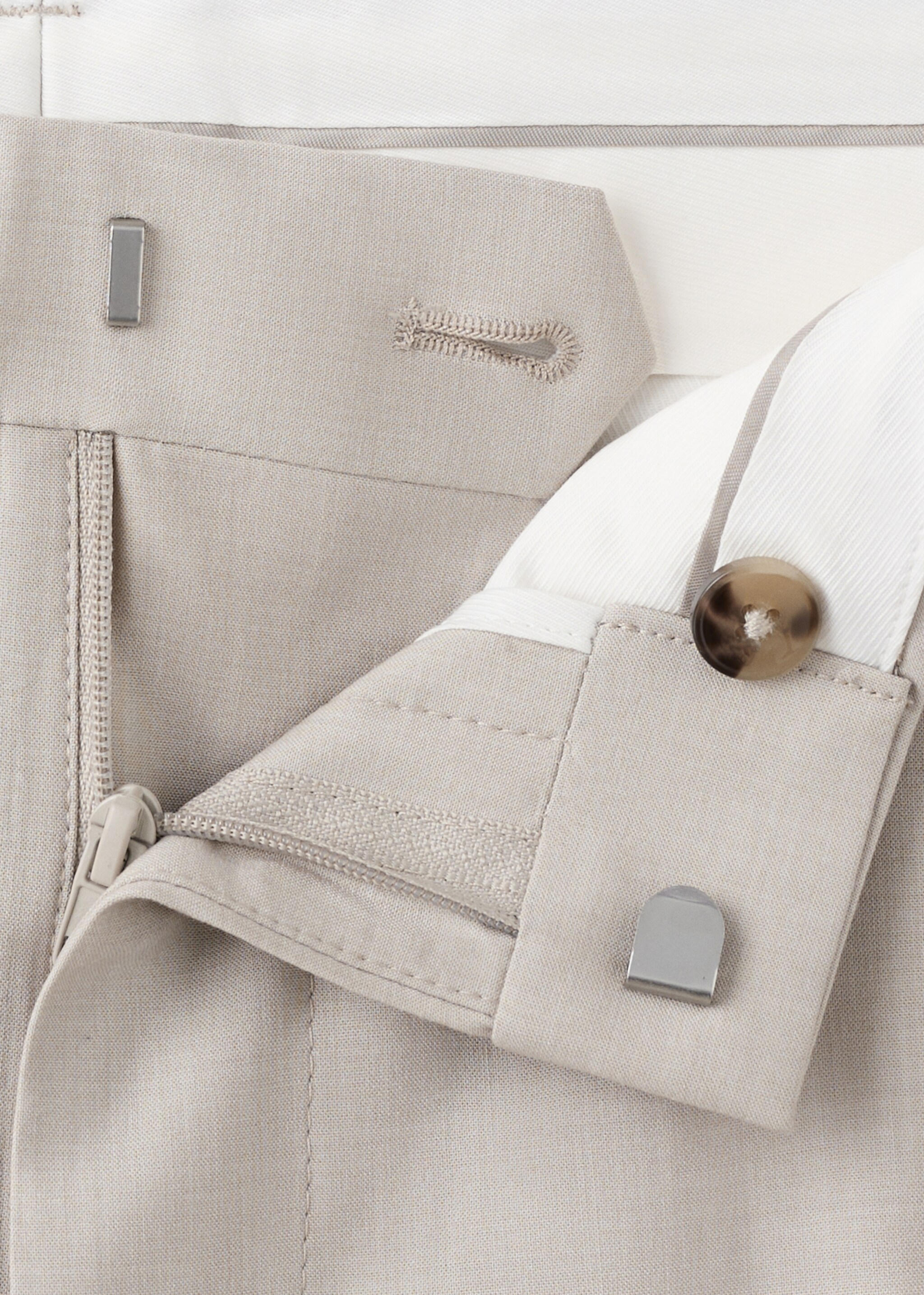 파리 슈퍼 슬림핏 수트 트라우저 - 상품 내역: 8, 에크루. Ref: 27035936-00.