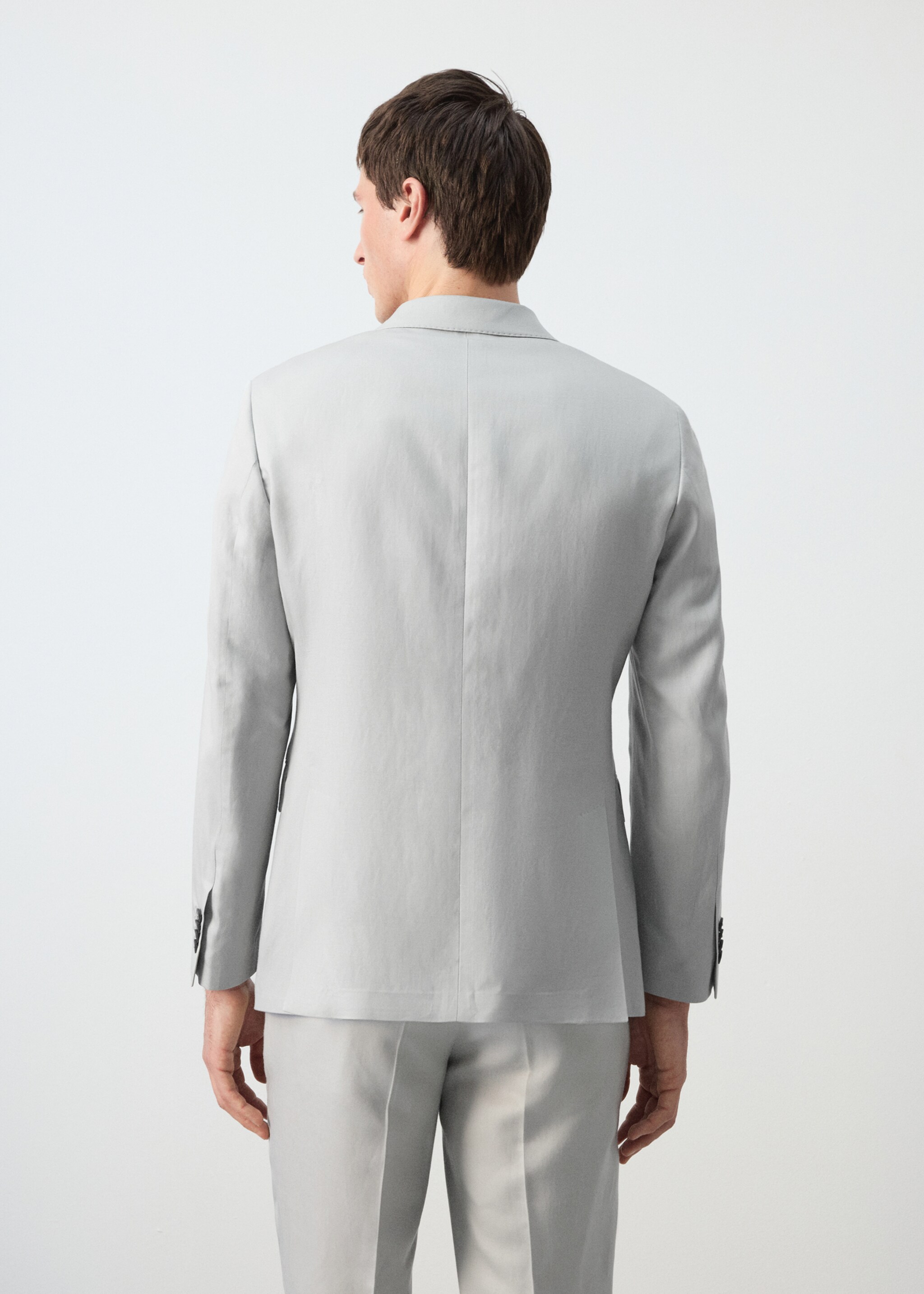 Amalfi slim fit double-breasted blazer - Reverse of the article, Sky Blue. Ref: 27035937-00.