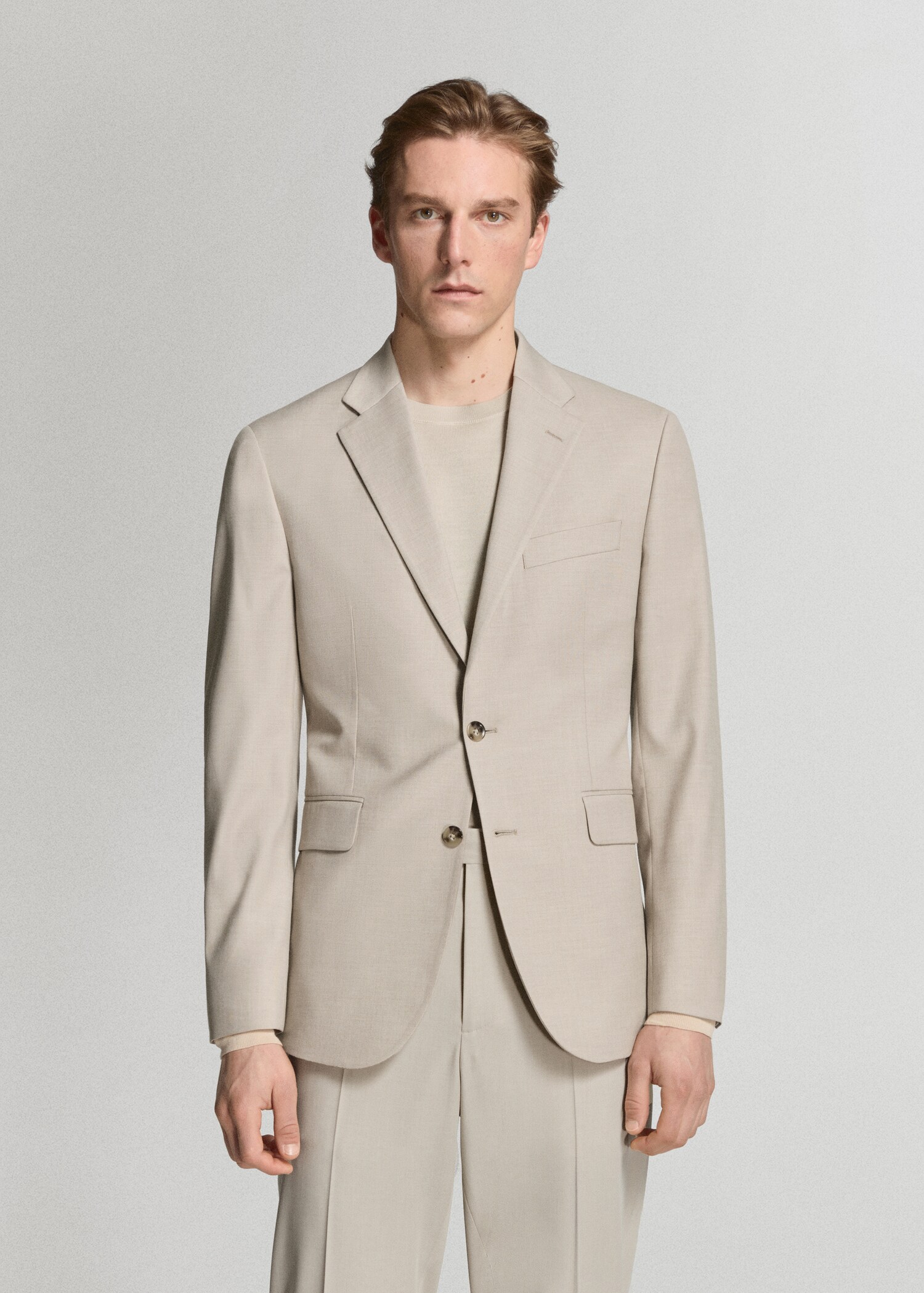 Milan slim-fit suit jacket - Medium plane