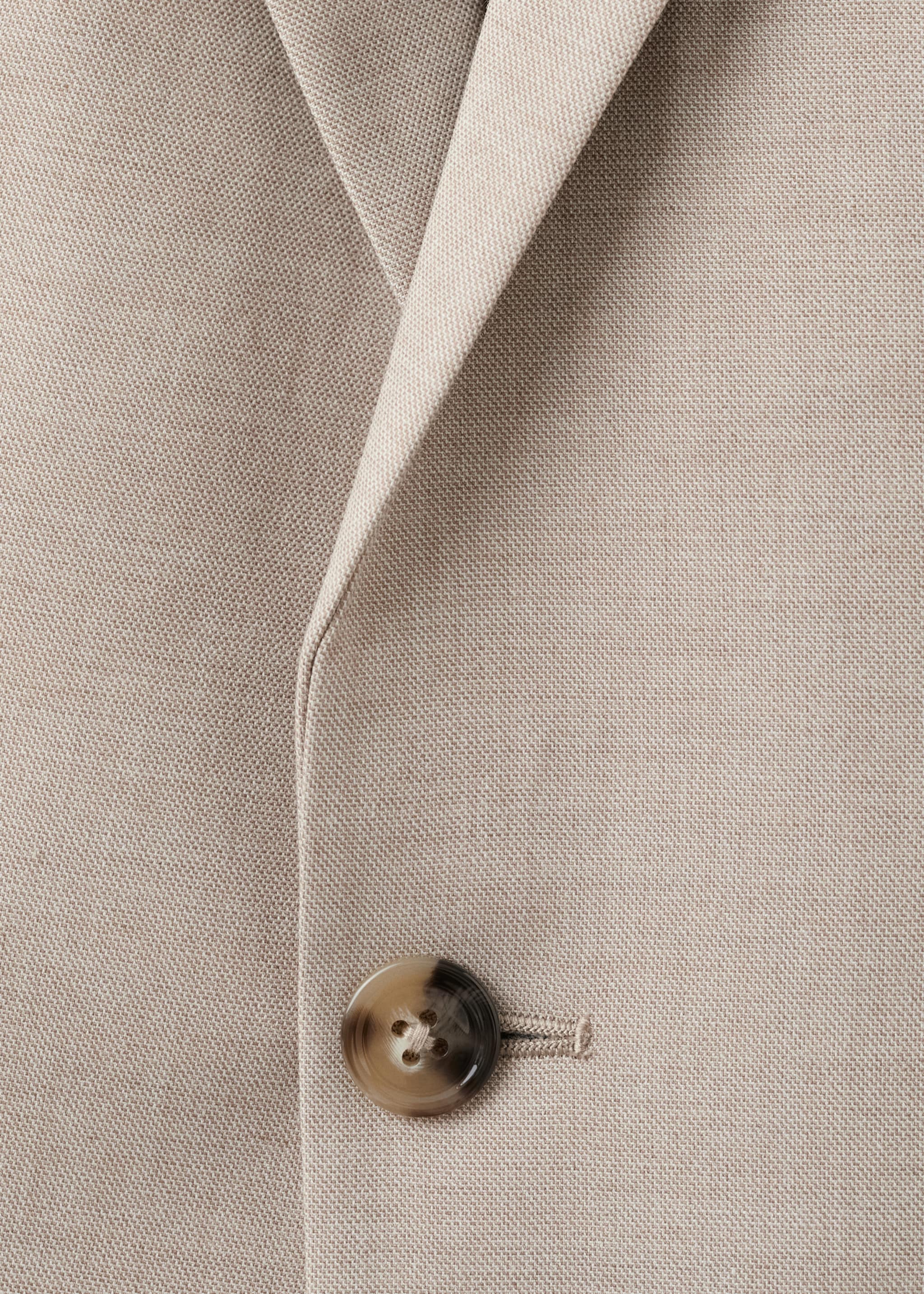Milan slim-fit suit jacket - Details of the article 8, Beige. Ref: 27035940-00.
