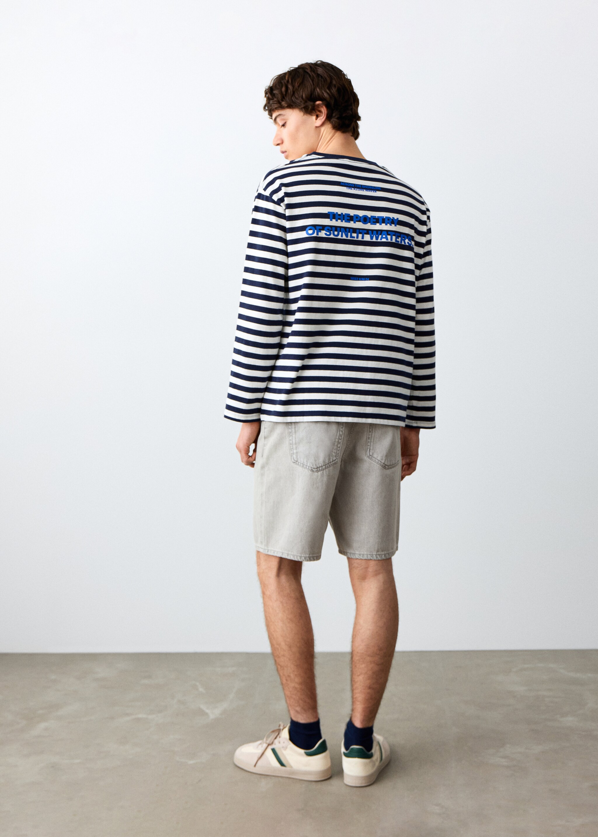 Jeans-Bermudashorts - Rückseite des Artikels, Denim Grau. Ref: 27035941-00.