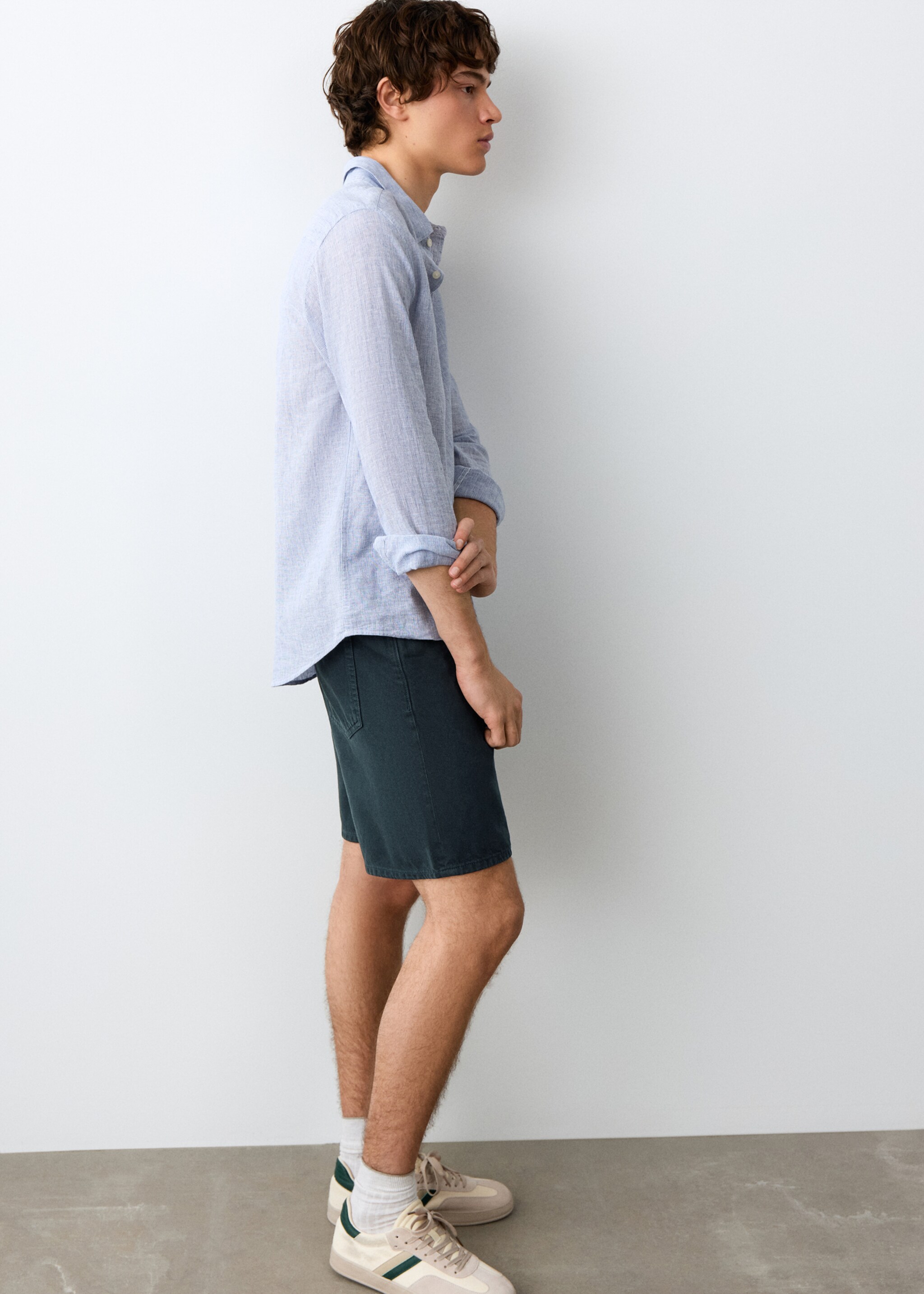Denim Bermuda shorts - Medium plane, Dark Navy. Ref: 27035942-00.