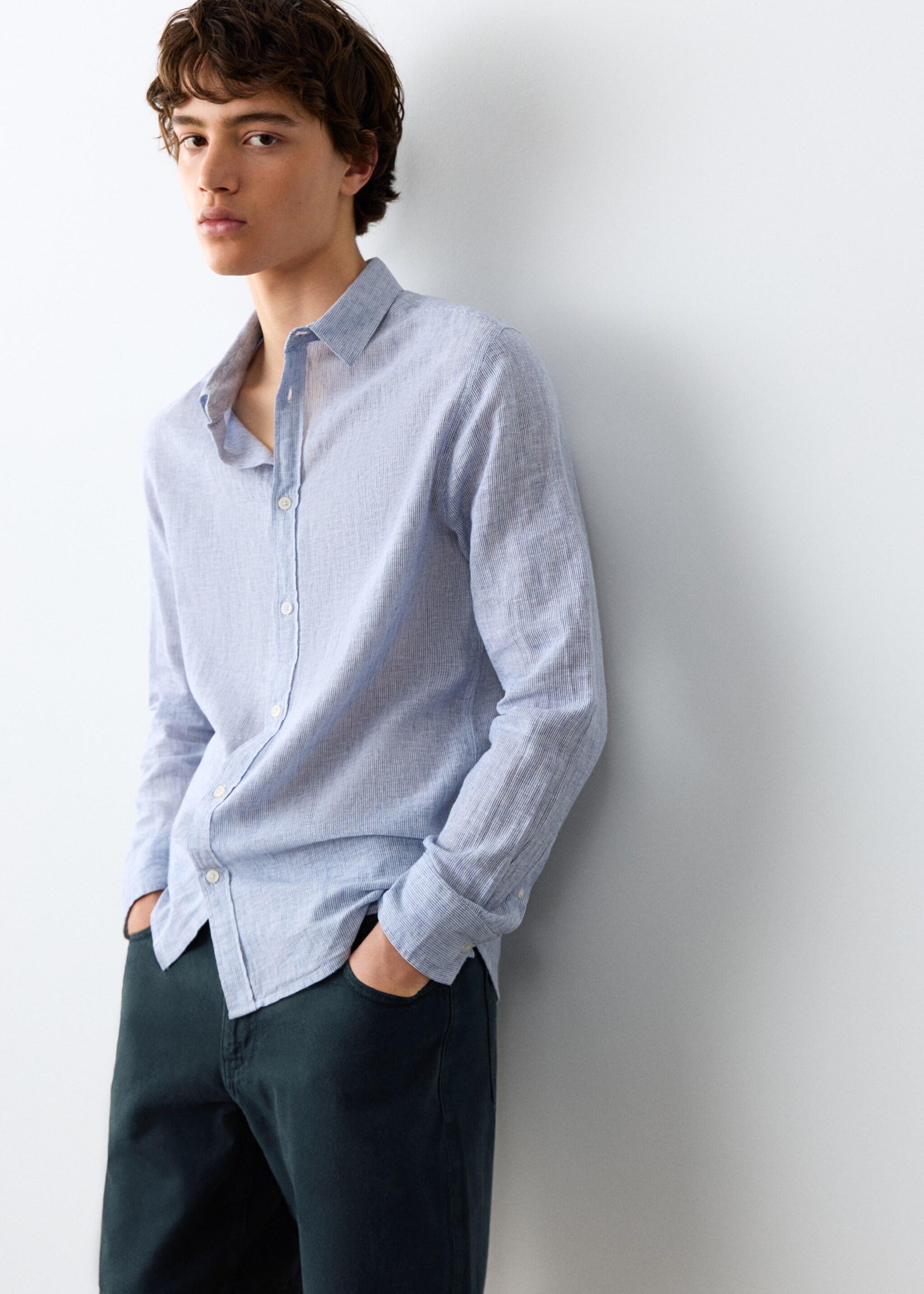 Denim Bermuda shorts - Details of the article 1, Dark Navy. Ref: 27035942-00.