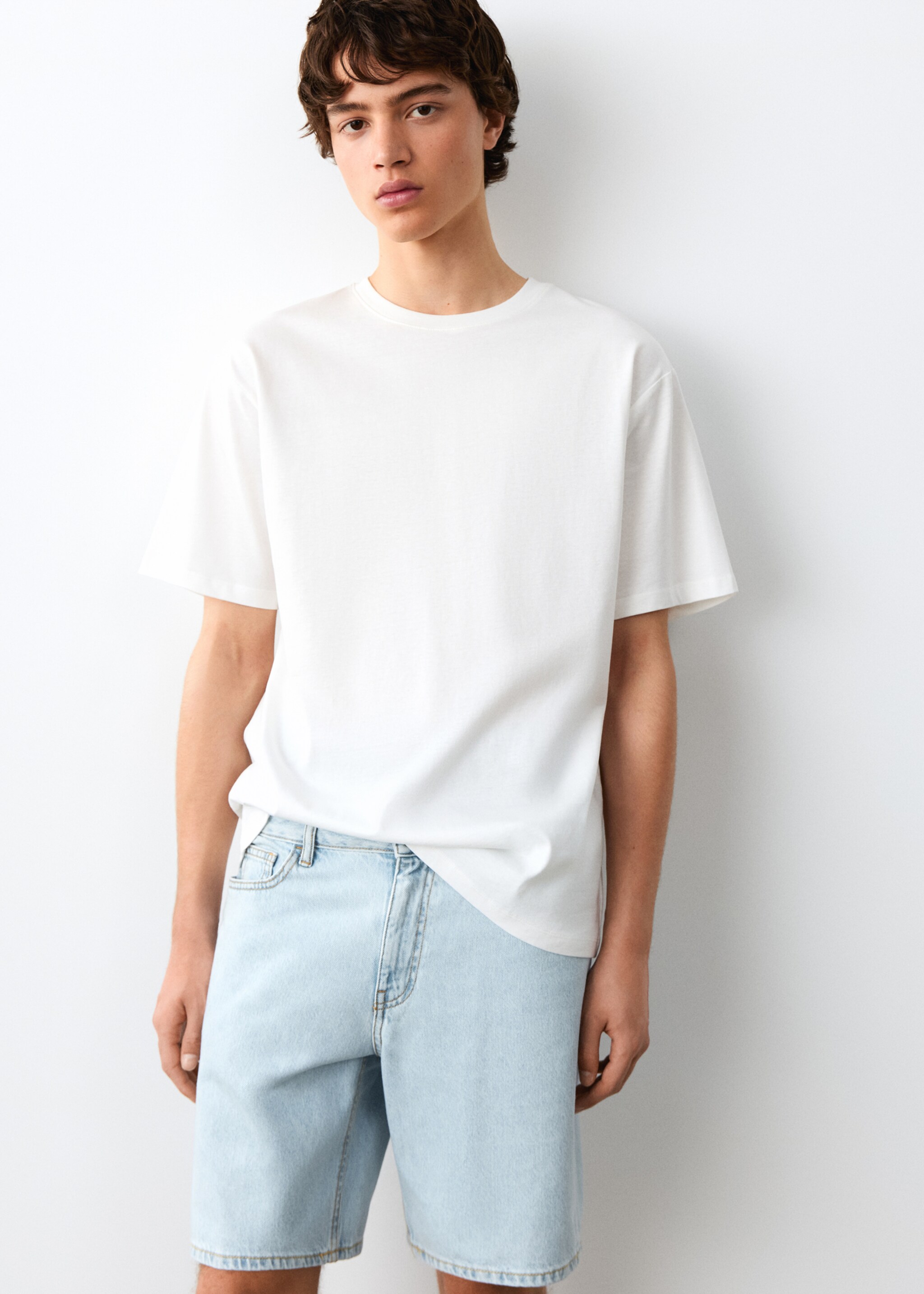 Denim Bermuda shorts - Medium plane, Light Blue. Ref: 27035944-00.