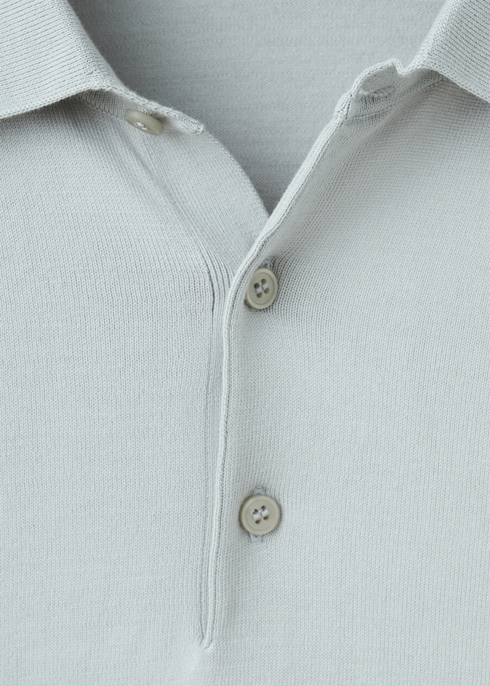 100% βαμβακερό πόλο από λεπτή πλέξη - Λεπτομέρεια του προϊόντος 8, Γκρι Πάγου. Ref: 27035945-00.