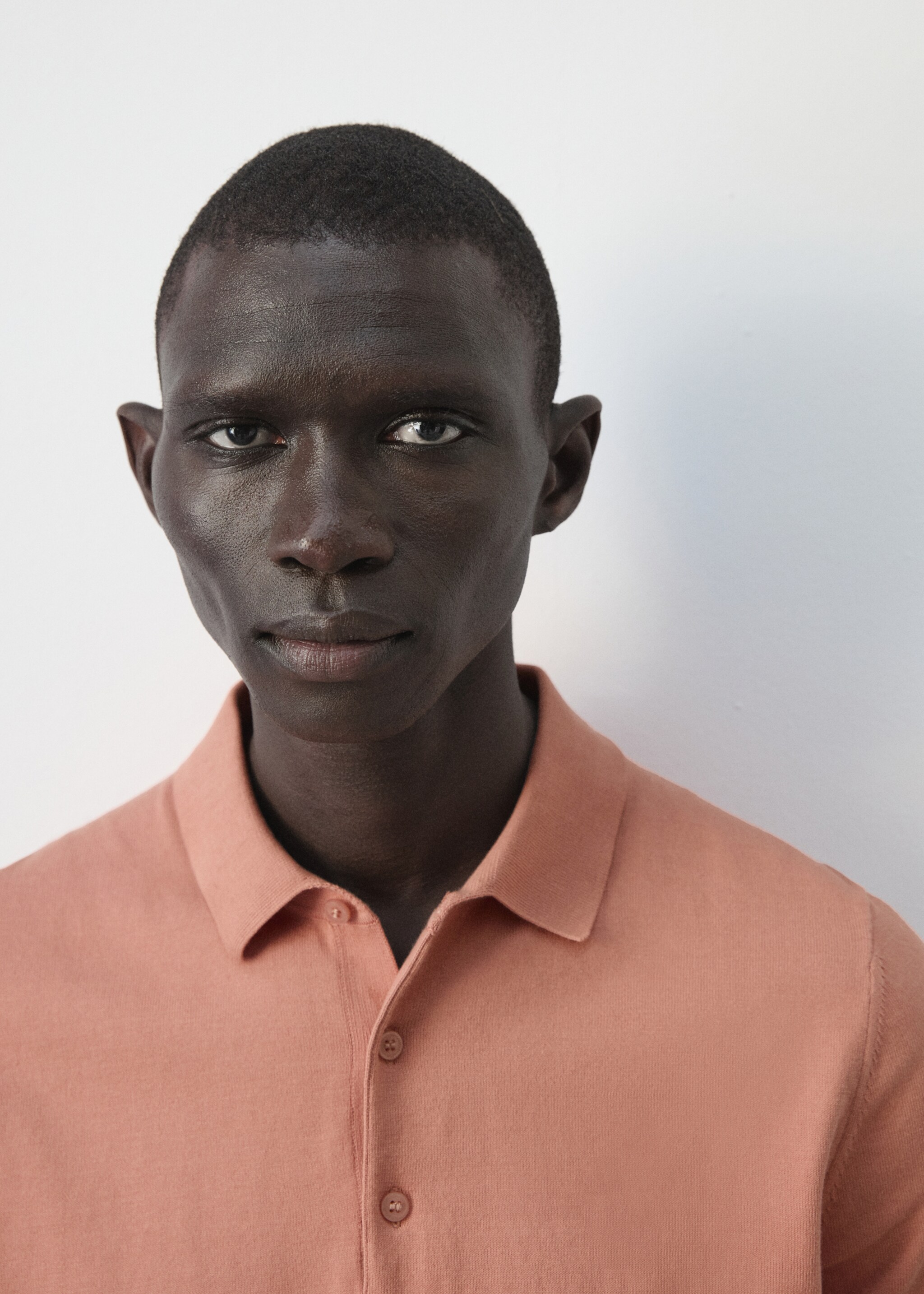 قميص بولو بحياكة دقيقة بنسبة 100% من القطن - تفاصيل المنتج 1, وردي فاتح. Ref: 27035945-00.