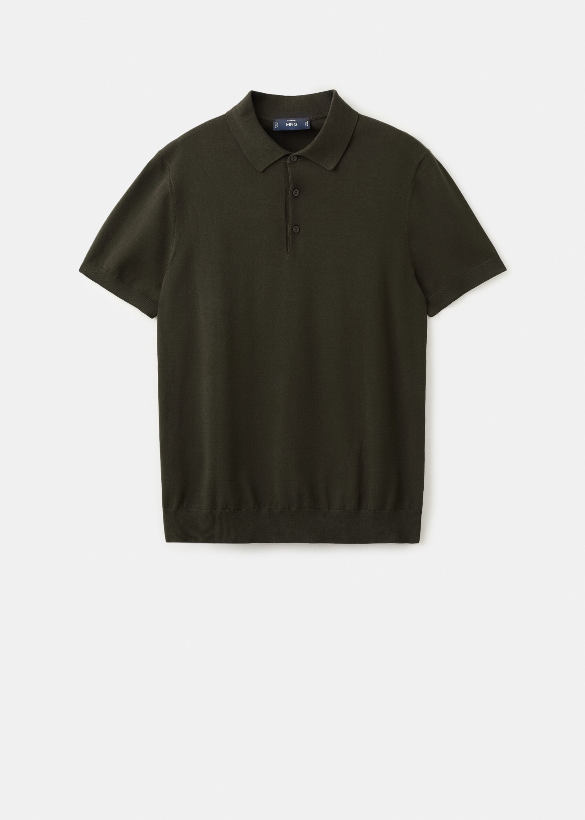 قميص بولو بحياكة دقيقة بنسبة 100% من القطن - منتج دون نموذج, شوكولاتة. Ref: 27035945-00.