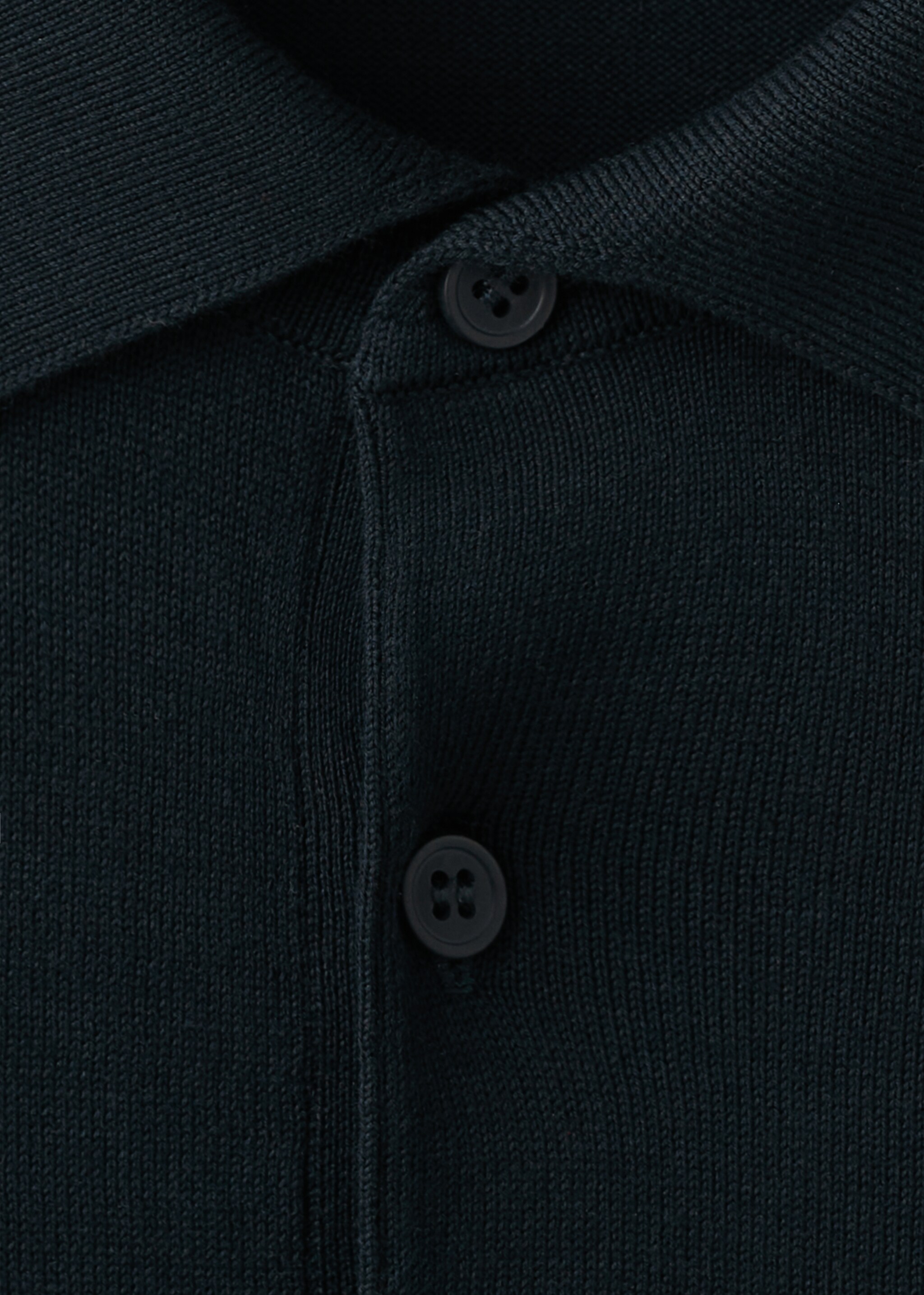 قميص بولو بحياكة دقيقة بنسبة 100% من القطن - تفاصيل المنتج 8, أزرق داكن. Ref: 27035945-00.