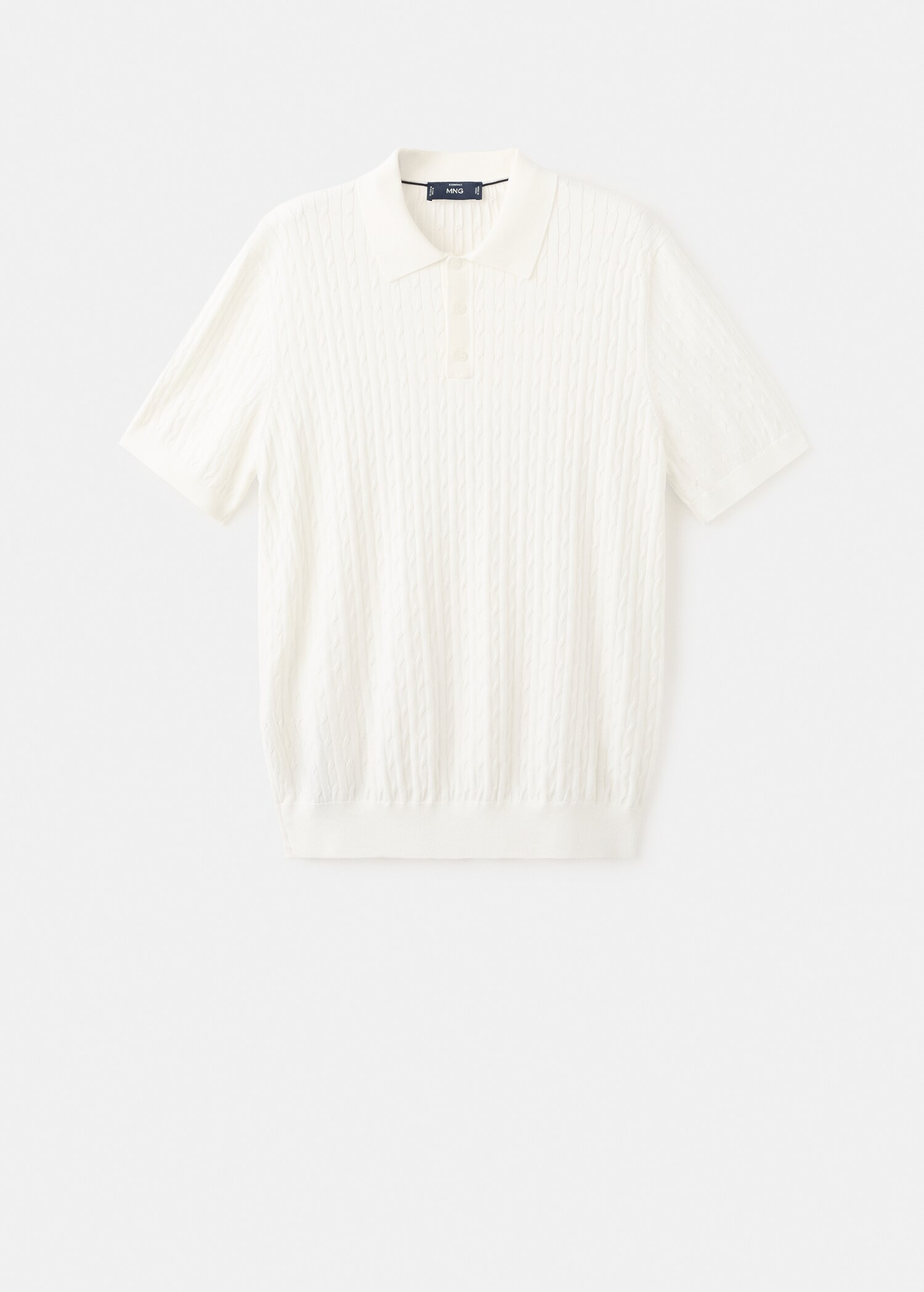 قميص بولو محبوك ومضفر من القطن بنسبة 100% - منتج دون نموذج