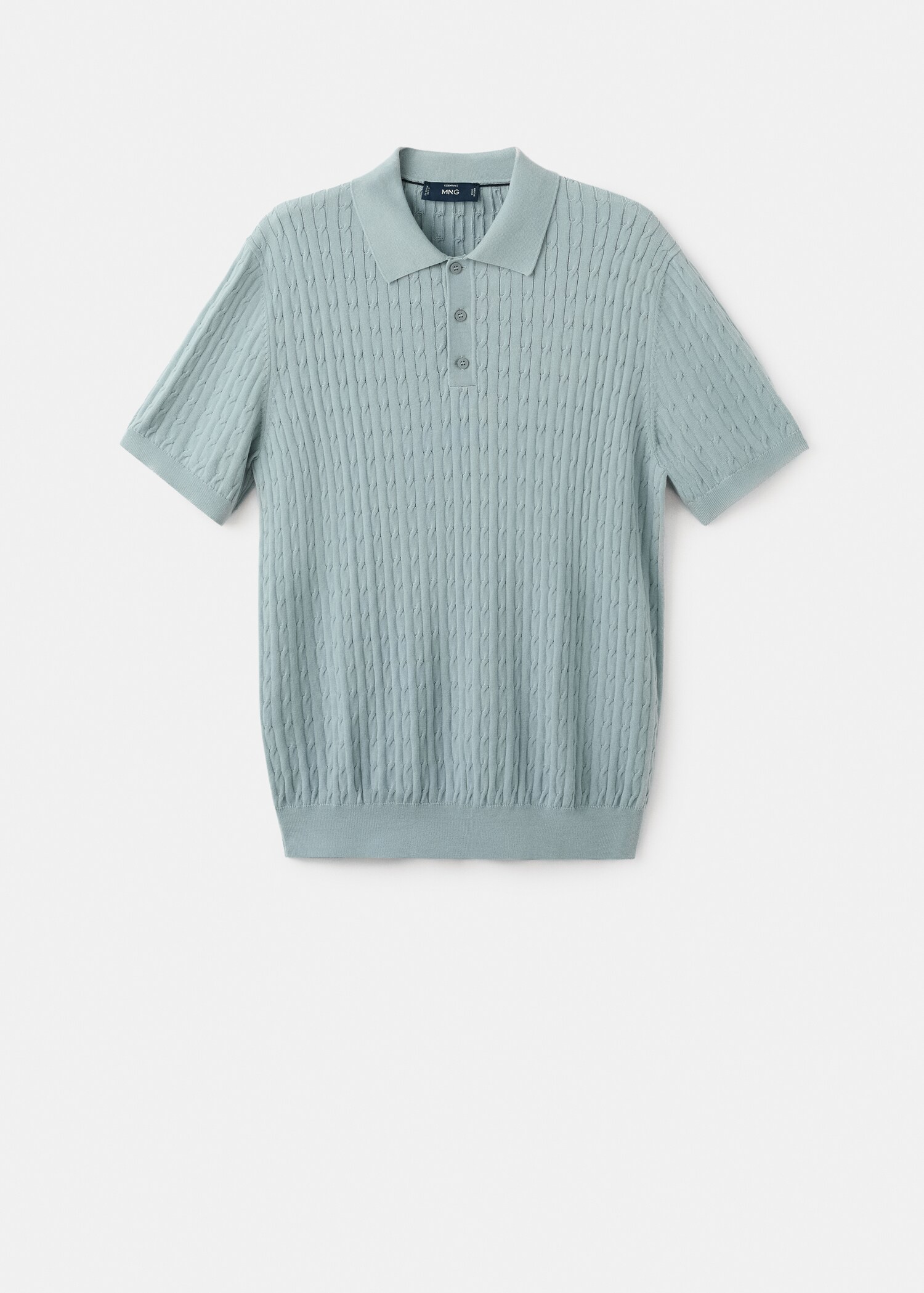 قميص بولو محبوك ومضفر من القطن بنسبة 100% - منتج دون نموذج