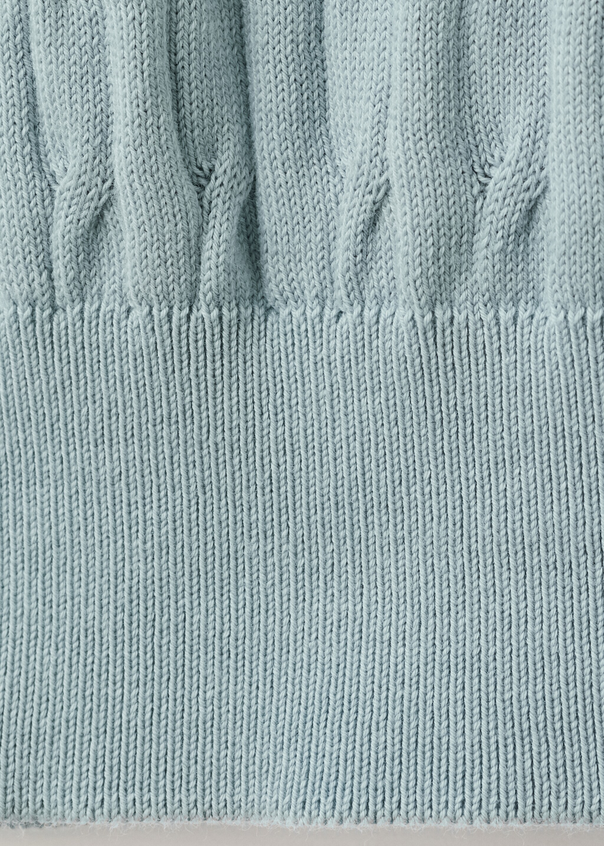 قميص بولو محبوك ومضفر من القطن بنسبة 100% - تفاصيل المنتج 0, أخضر أكوا. Ref: 27035946-00.